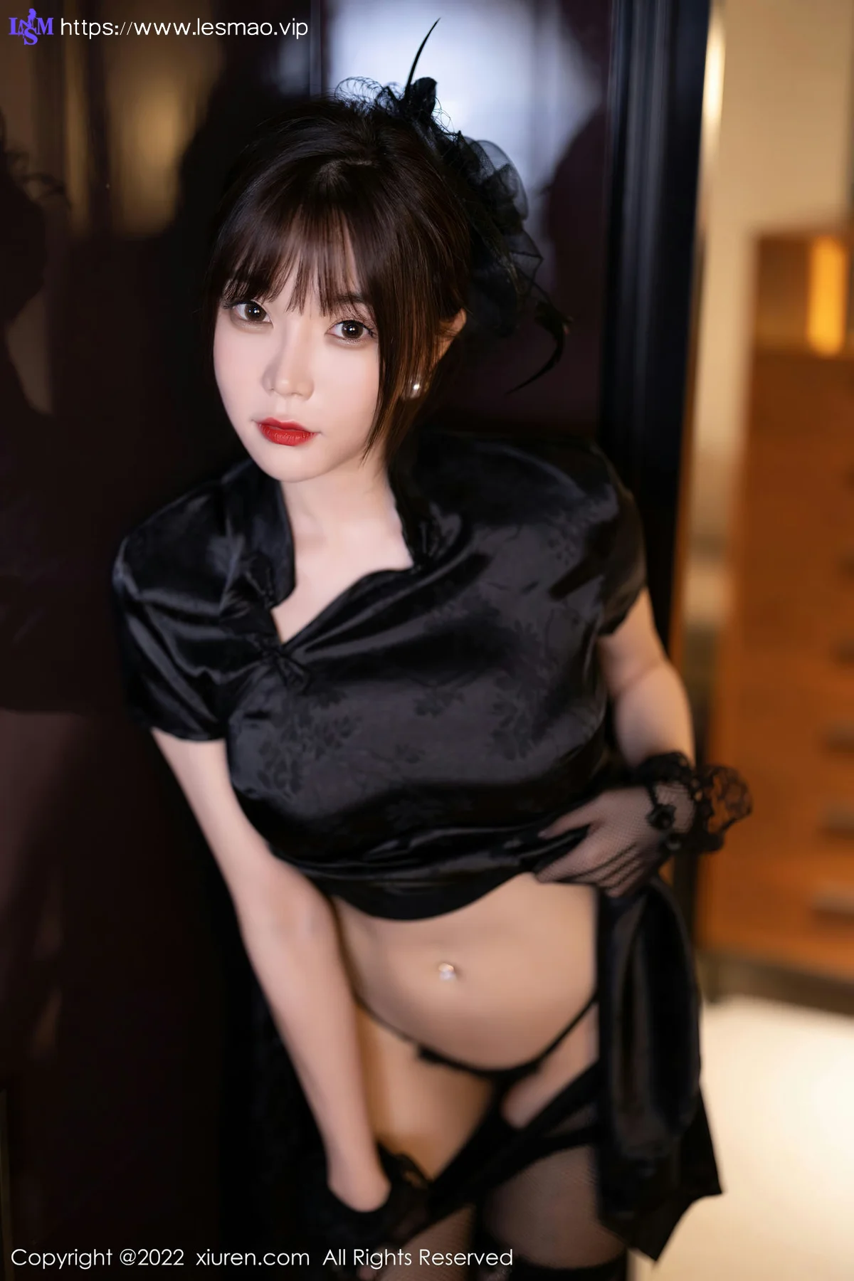 XiuRen 秀人 No.5532 徐莉芝Booty 黑色旗袍性感写真11 - 48
