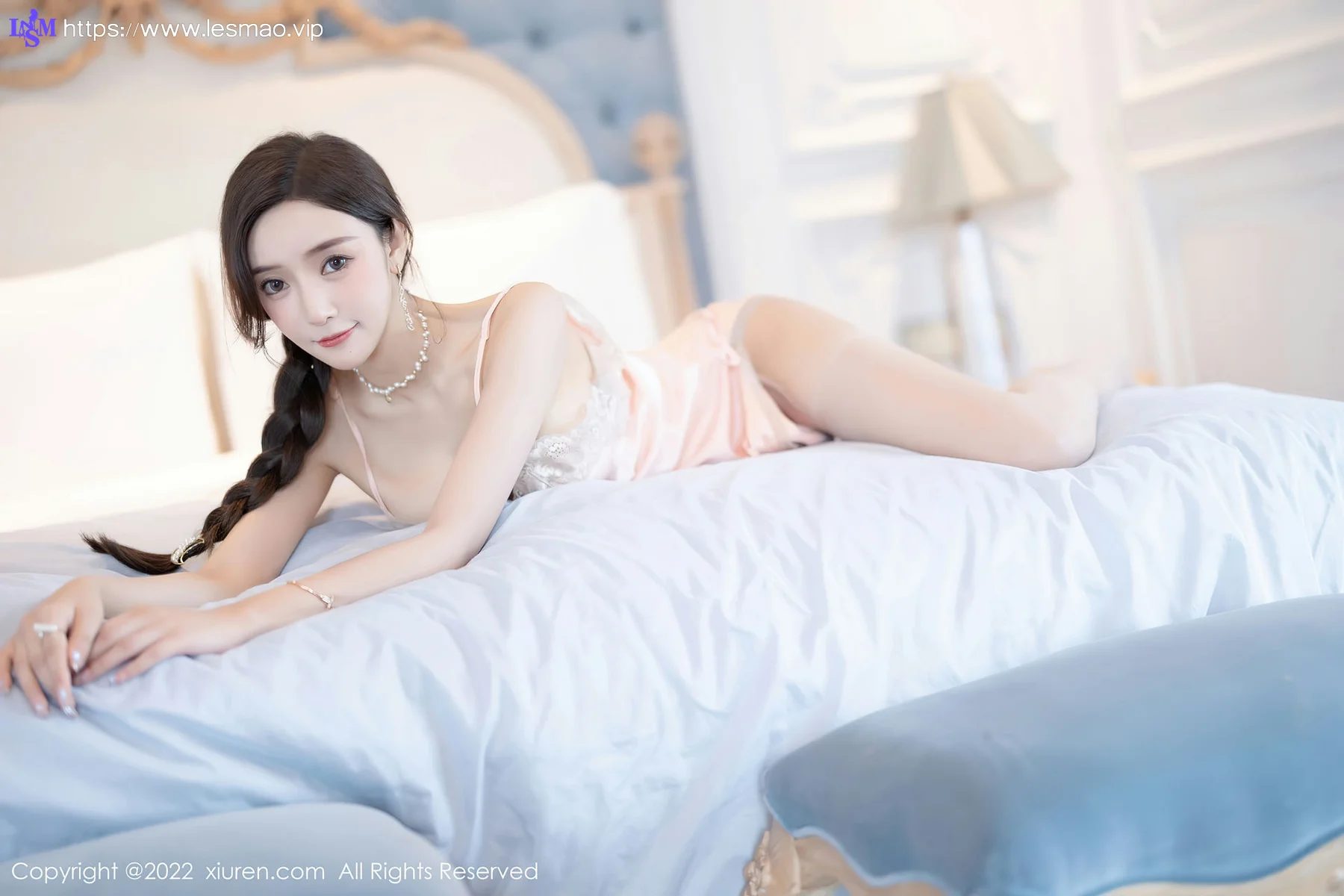 XiuRen 秀人 No.5539 珍珠色睡裙 王馨瑶yanni 性感写真1 - 53
