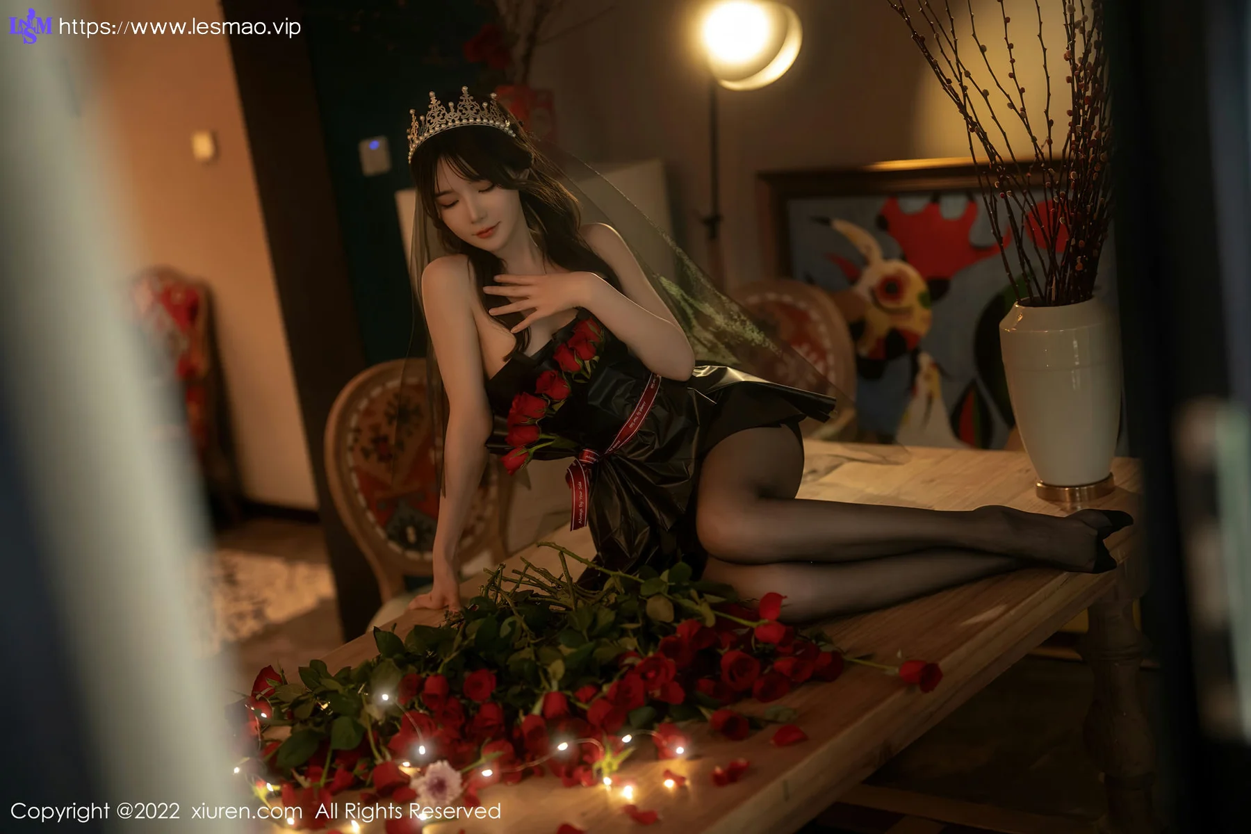 XiuRen 秀人 No.5552 魅惑黑丝 婠婠么 性感写真3 - 46