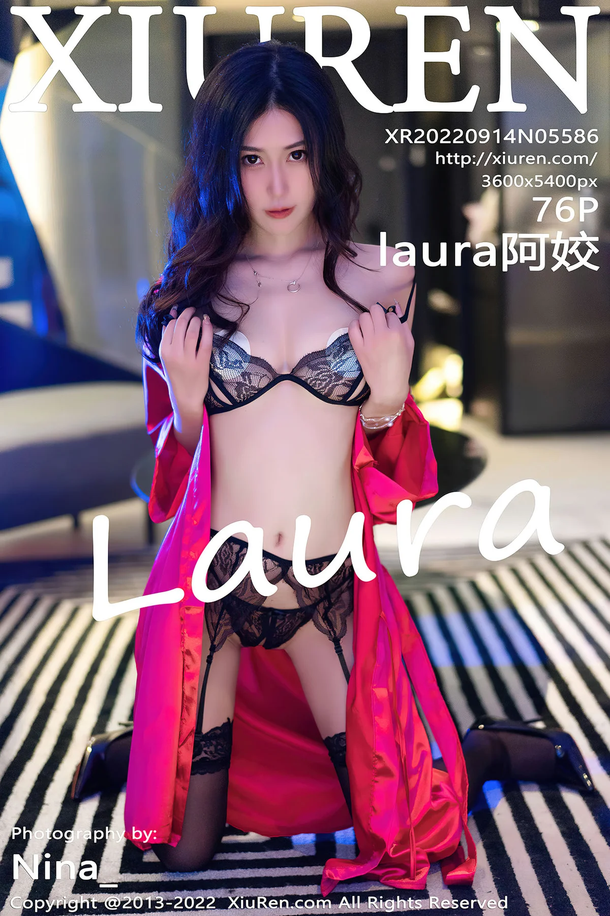 XiuRen 秀人 No.5586 阿姣 捆绑蕾丝睡衣 - 77