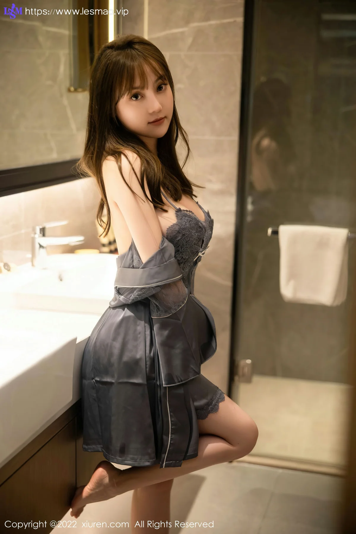 XiuRen 秀人 No.5596 豆瓣酱 轻透睡裙浴室性感写真1 - 11