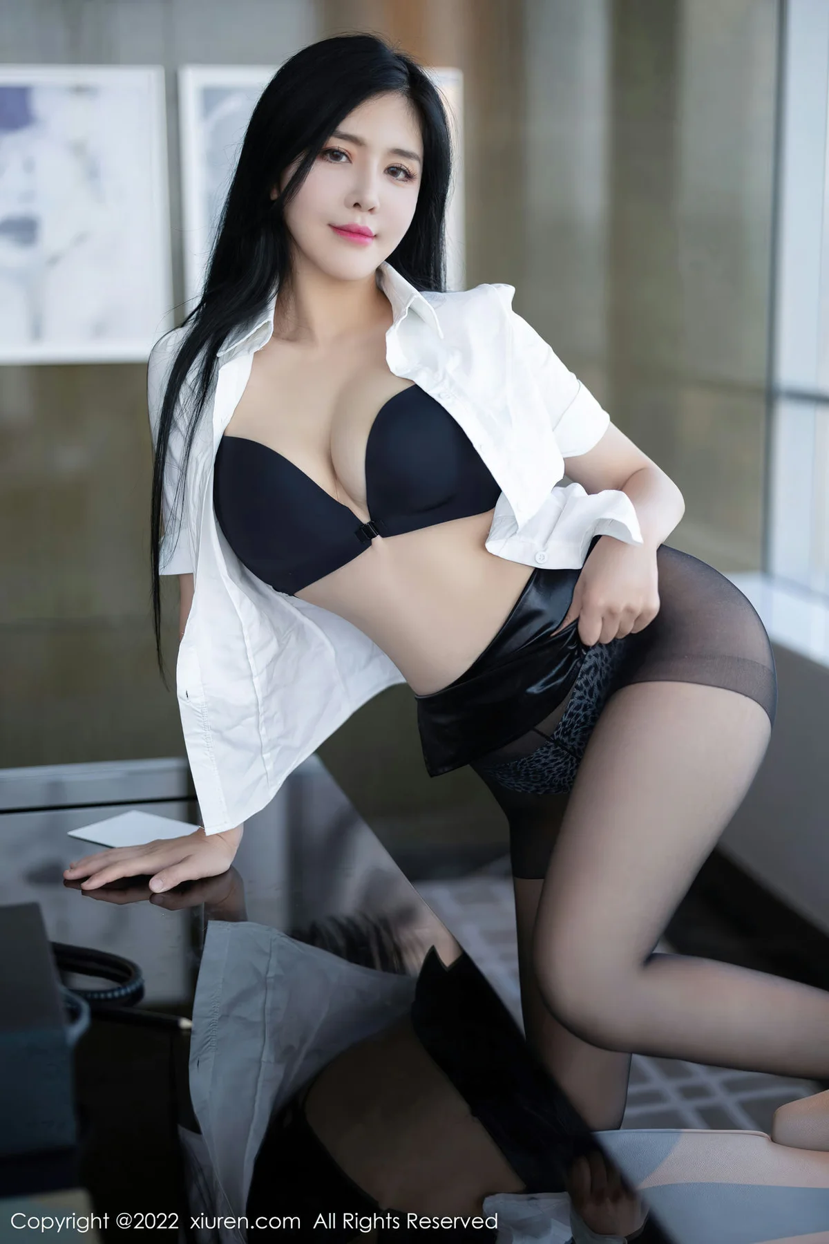 XiuRen 秀人 No.5635 刘钰儿 黑色短裙魅惑黑丝11 - 39