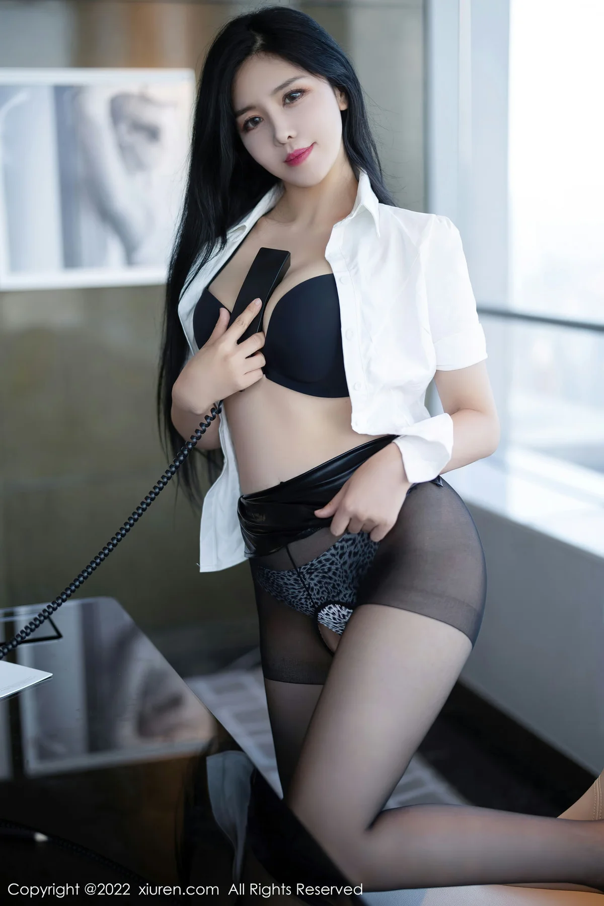 XiuRen 秀人 No.5635 刘钰儿 黑色短裙魅惑黑丝11 - 41