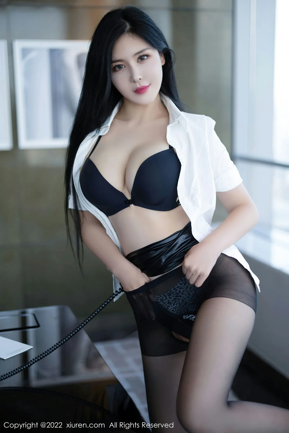 XiuRen 秀人 No.5635 刘钰儿 黑色短裙魅惑黑丝11 - 44