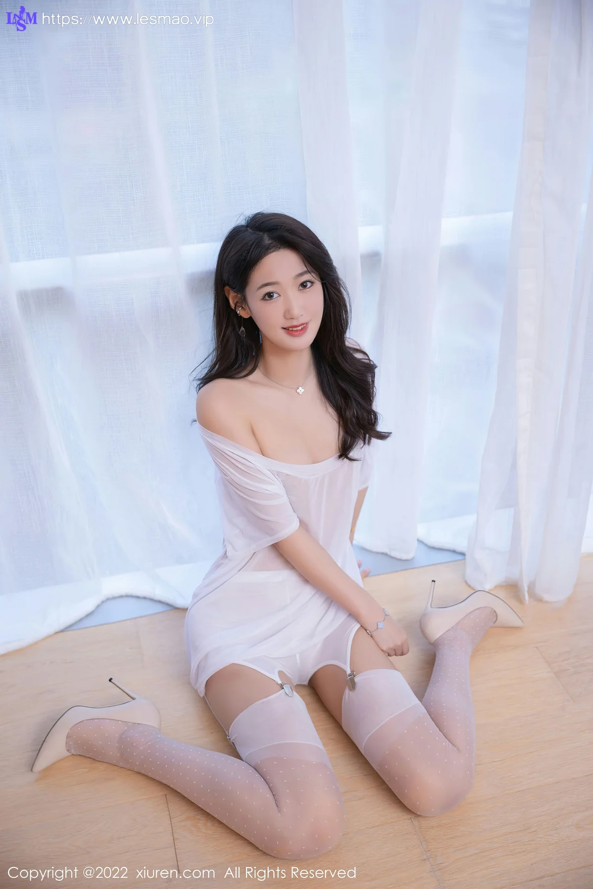 XiuRen 秀人 No.5644 唐安琪 连衣短裙白色丝袜写真111 - 25