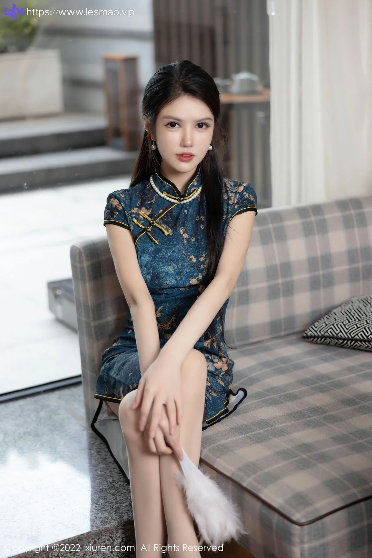 XiuRen 秀人 No.5658 媛媛酱belle 轻透蕾丝旗袍内衣33 - 2
