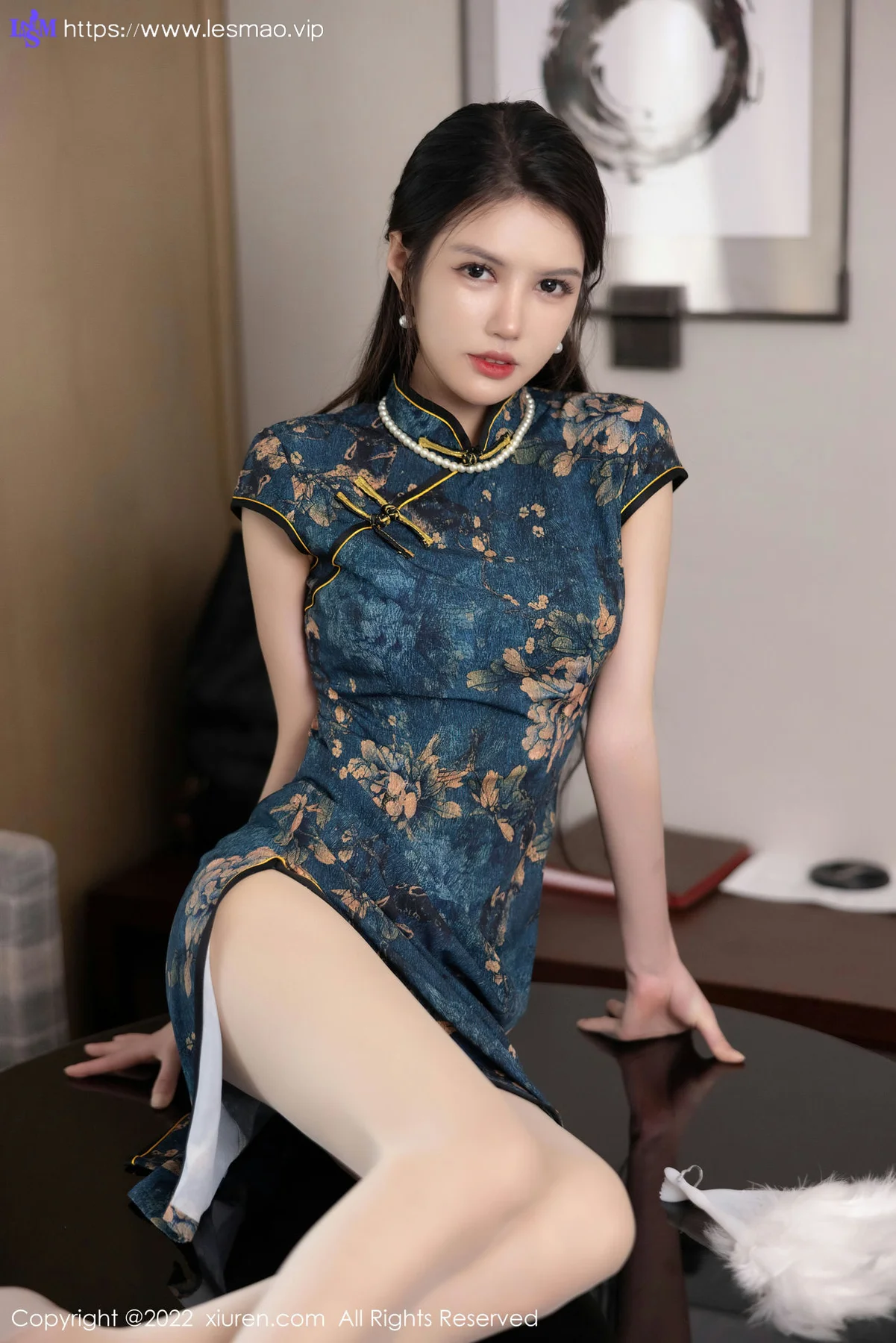 XiuRen 秀人 No.5658 媛媛酱belle 轻透蕾丝旗袍内衣33 - 14