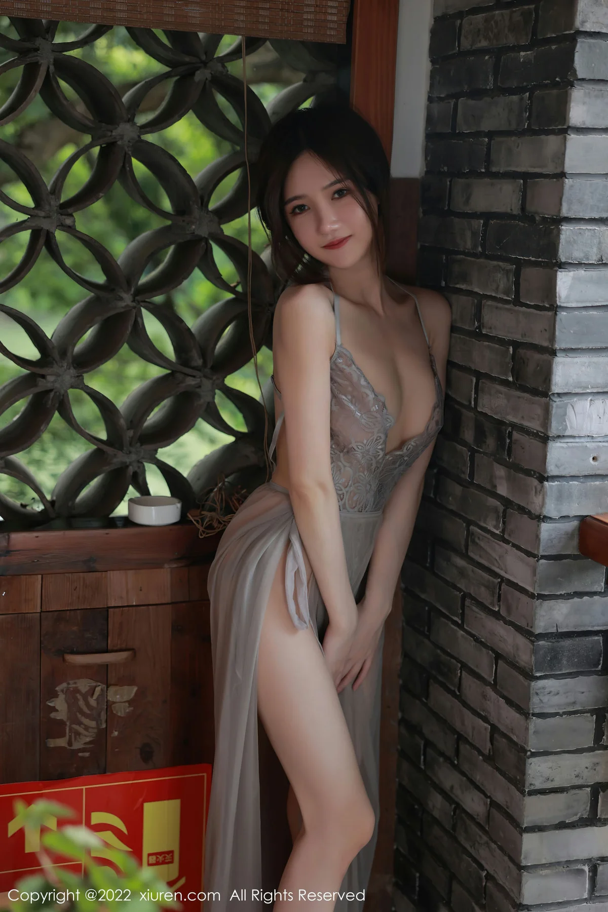 XiuRen 秀人 No.5660 古月小同学 浅色薄纱吊带长裙性感写真3 - 38