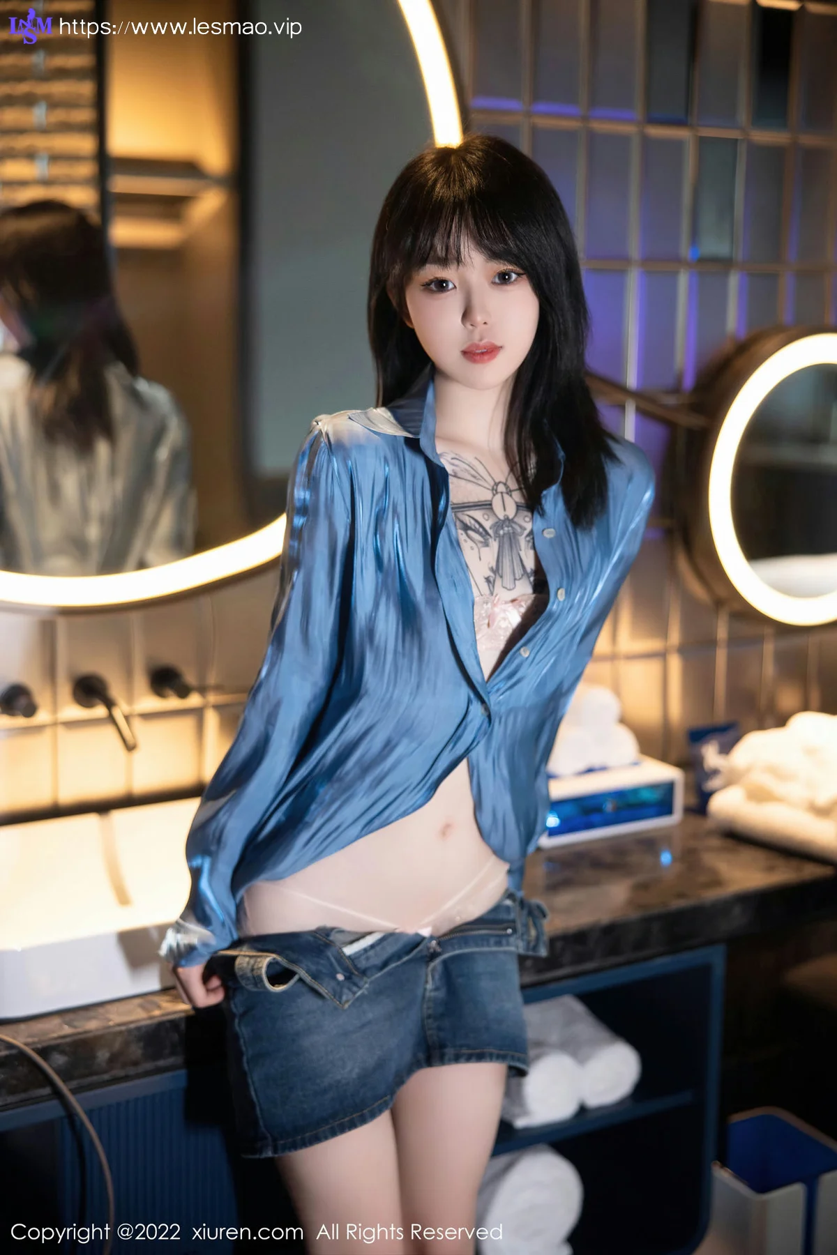 XiuRen 秀人 No.5662 奶瓶. 牛仔短裙性感写真3 - 12