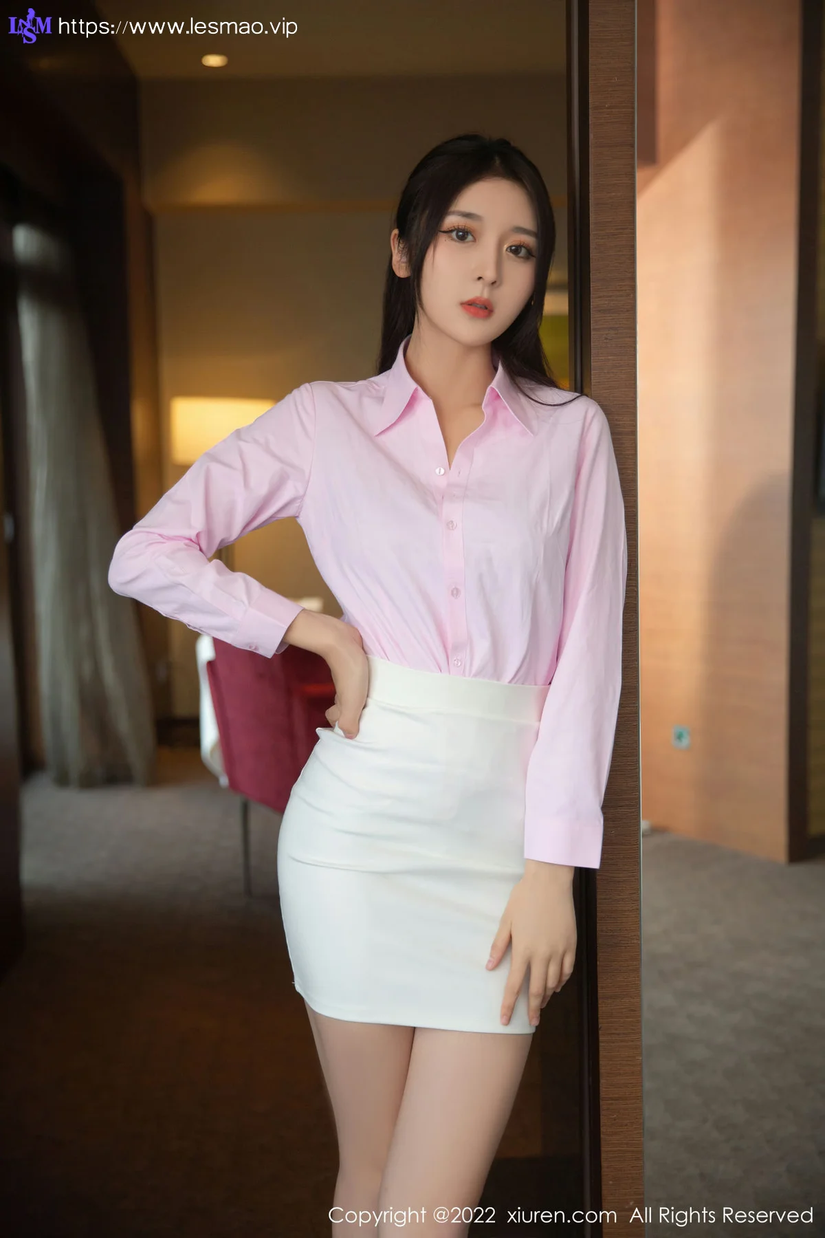 XiuRen 秀人 No.5667 夏甜甜 粉色ol制服 - 33