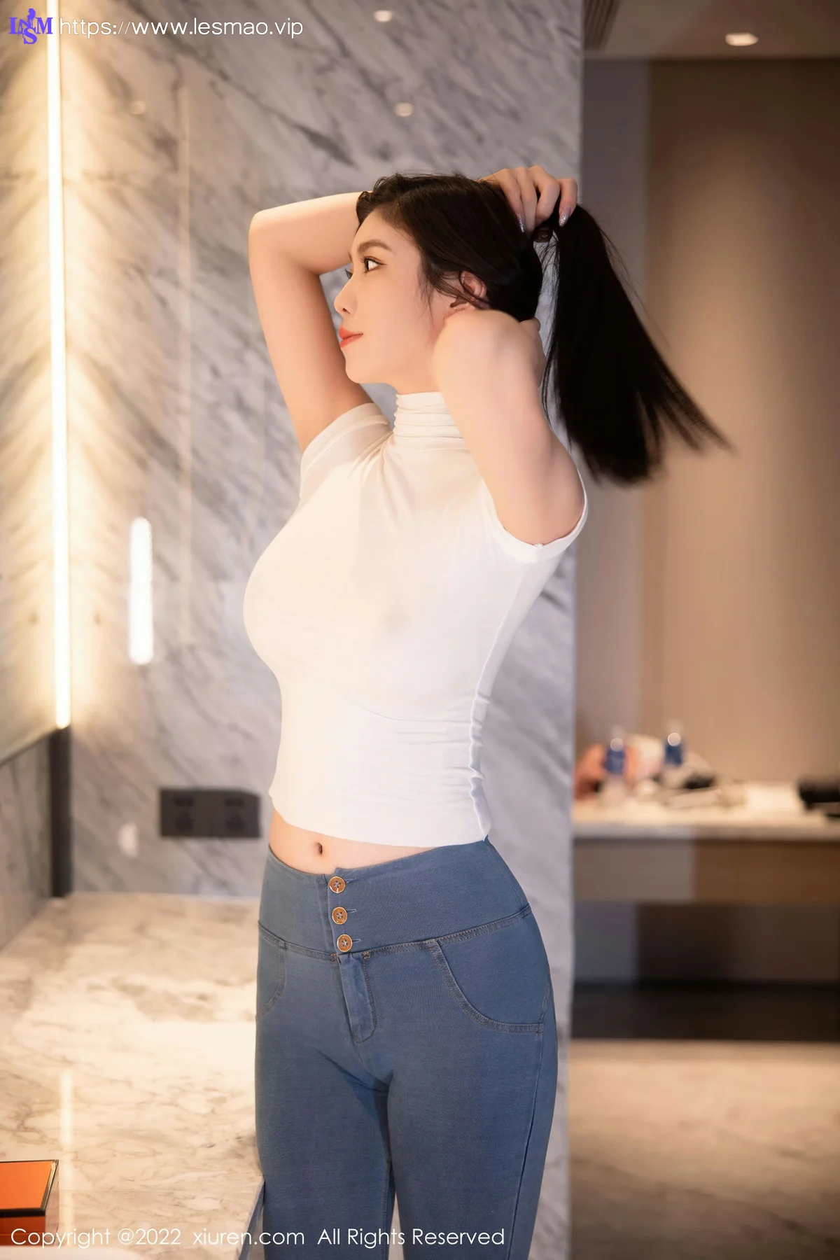 XiuRen 秀人 No.5677 李雅柔182CM 透视花点内衣性感写真3 - 36