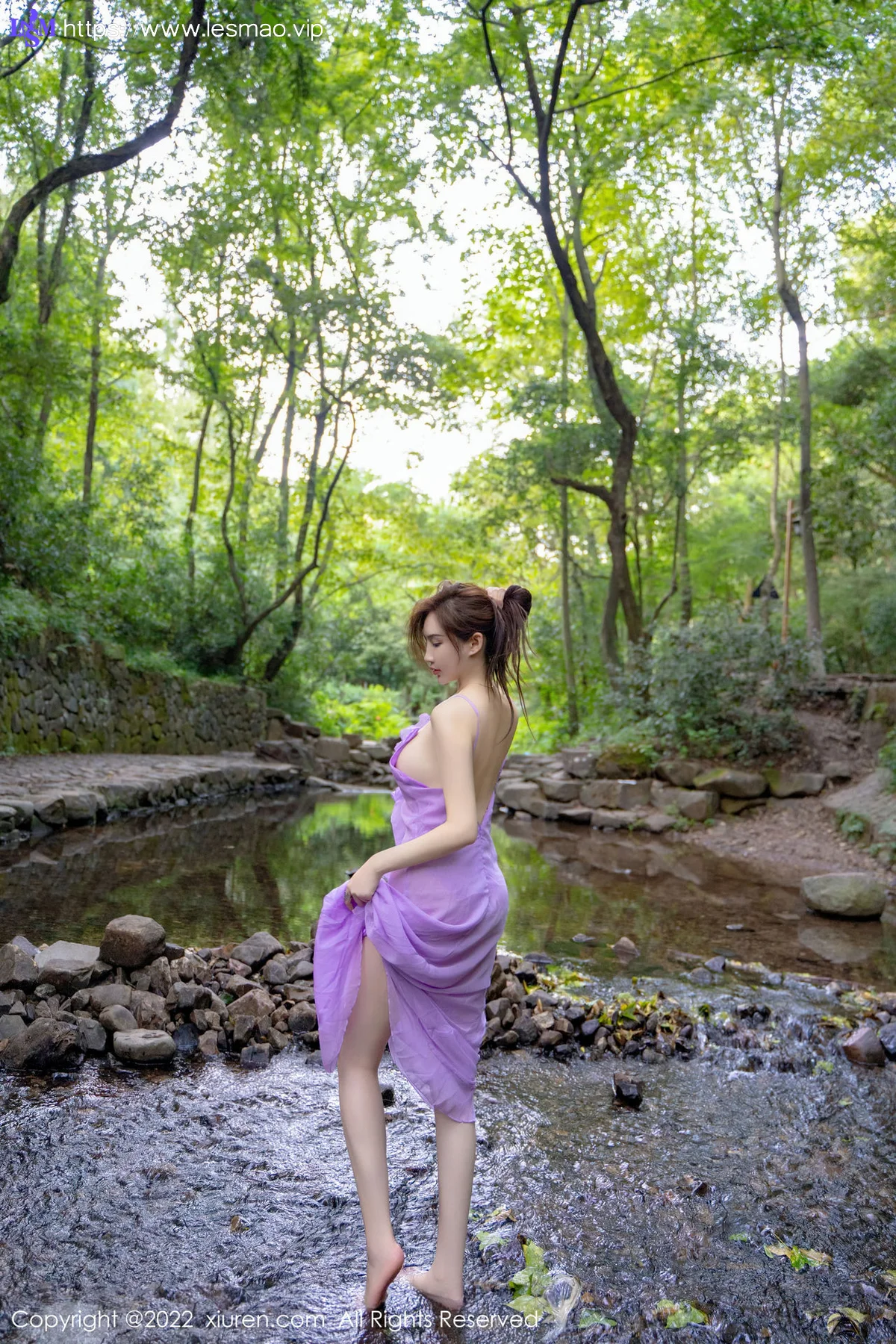 XiuRen 秀人 No.5690 婠婠么 吊带长裙户外拍摄性感写真 - 66