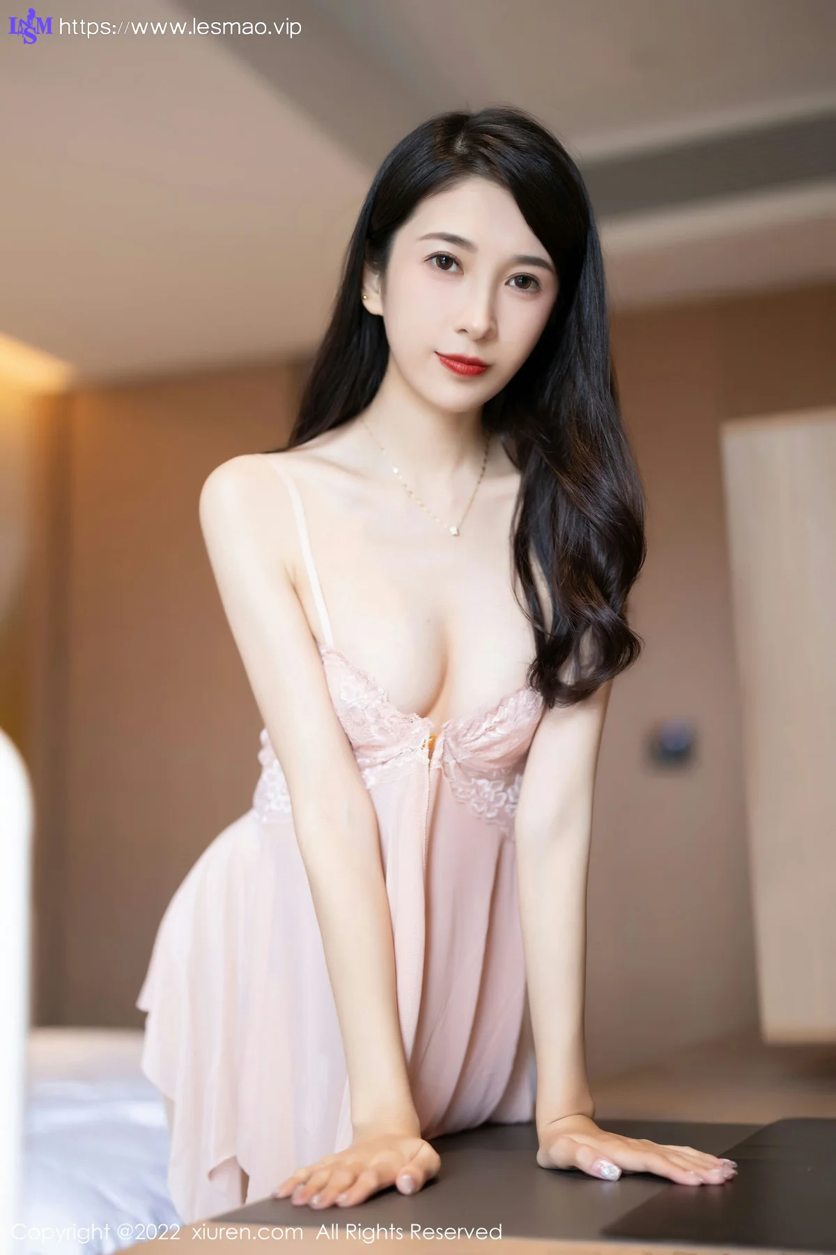 XiuRen 秀人 No.5692 林乐一 粉色睡裙性感写真2 - 36