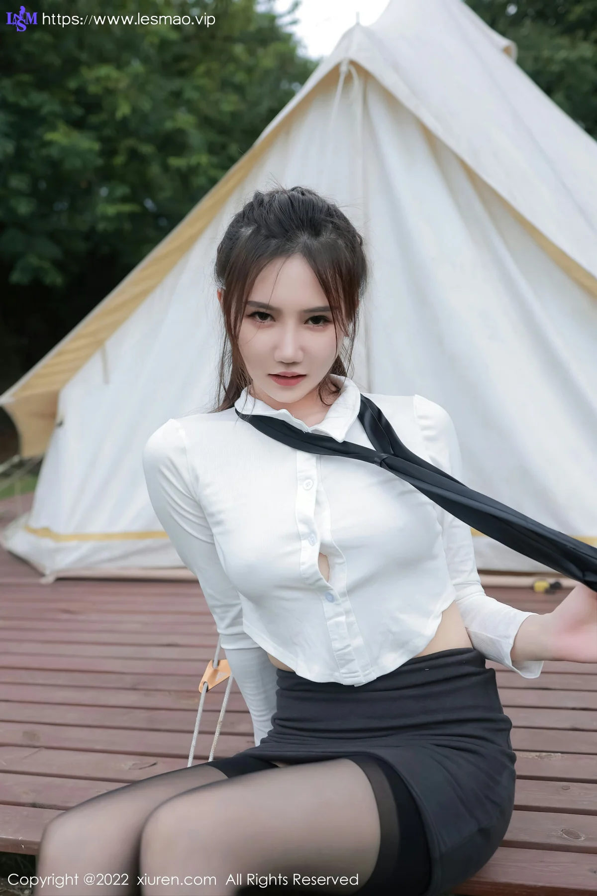 XiuRen 秀人 No.5703 古月小同学 深灰色短裙性感写真 - 33