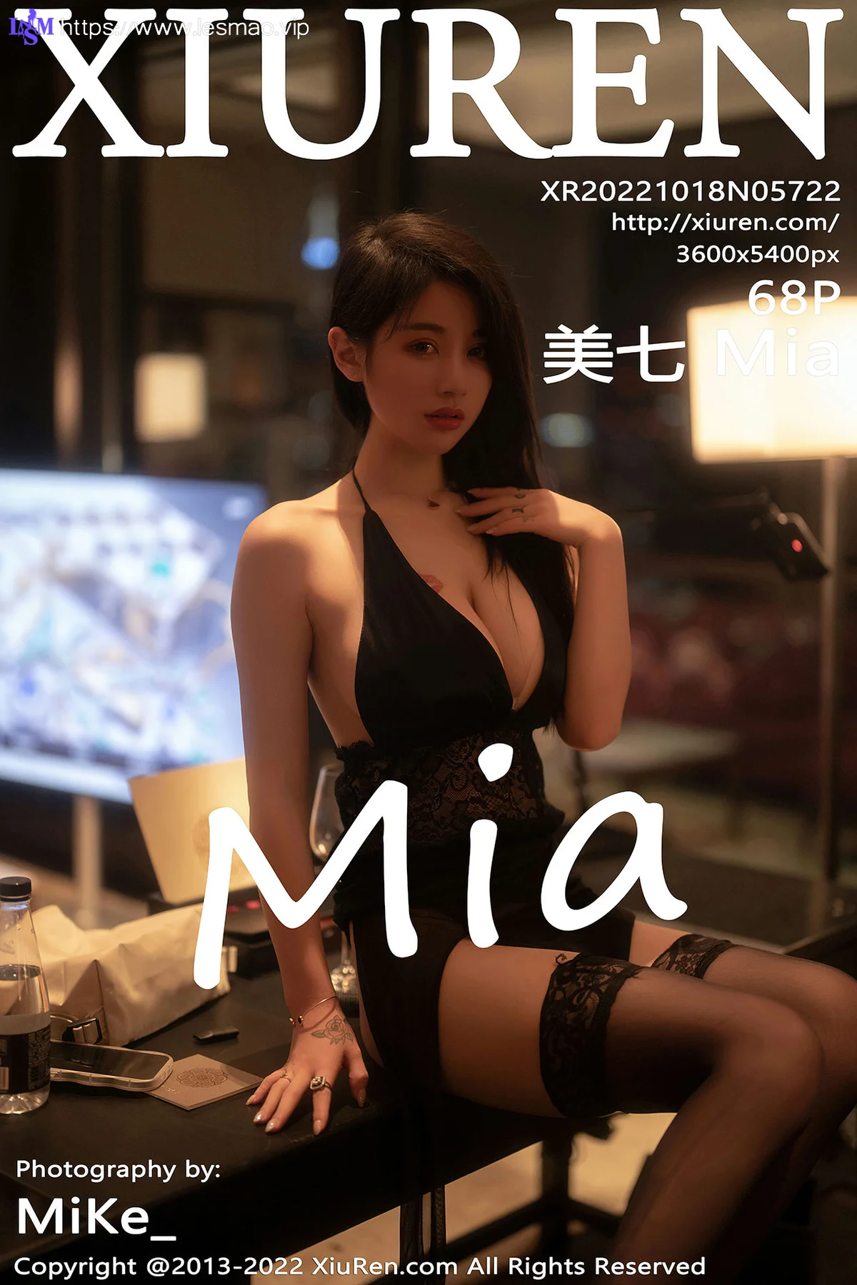 XiuRen 秀人 No.5722 美七 Mia 黑色网纱连衣裙西双版纳旅拍 - 69