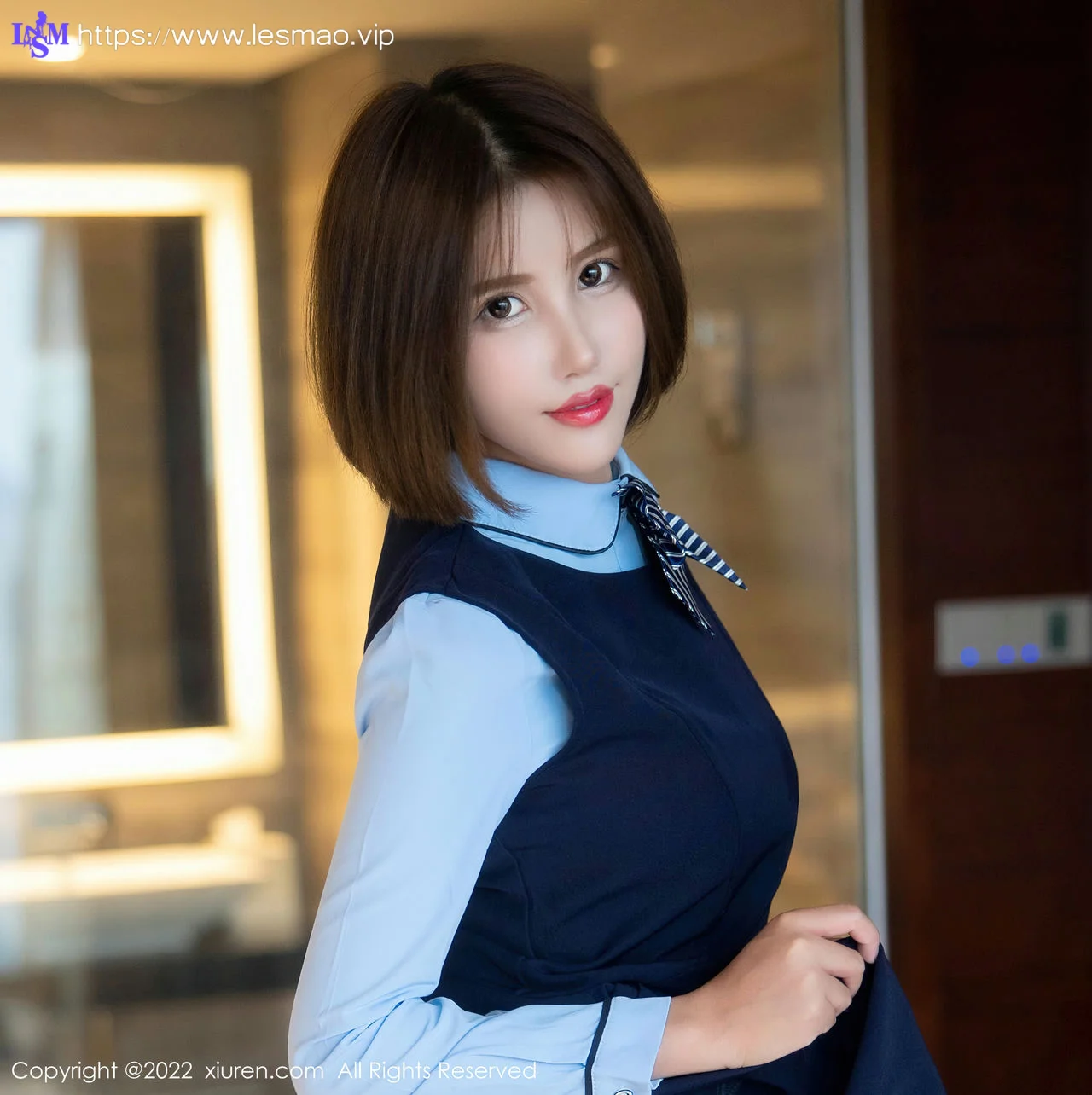 XiuRen 秀人 No.5727  宋愉愉 制服诱惑蕾丝内衣性感写真 - 20