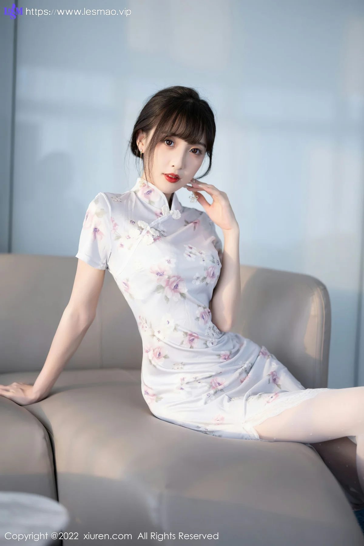 XiuRen 秀人 No.5757 林星阑 花纹图案旗袍性感写真 - 17