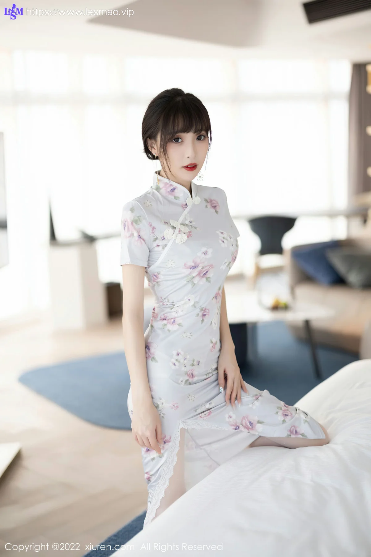 XiuRen 秀人 No.5757 林星阑 花纹图案旗袍性感写真 - 27