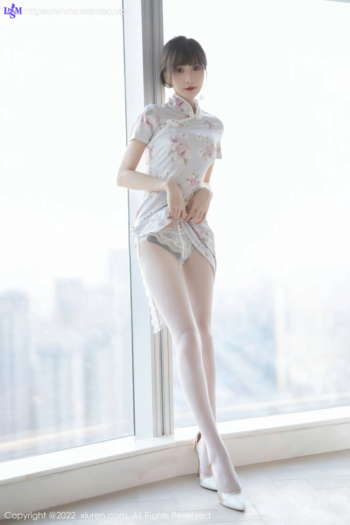 XiuRen 秀人 No.5757 林星阑 花纹图案旗袍性感写真 - 32