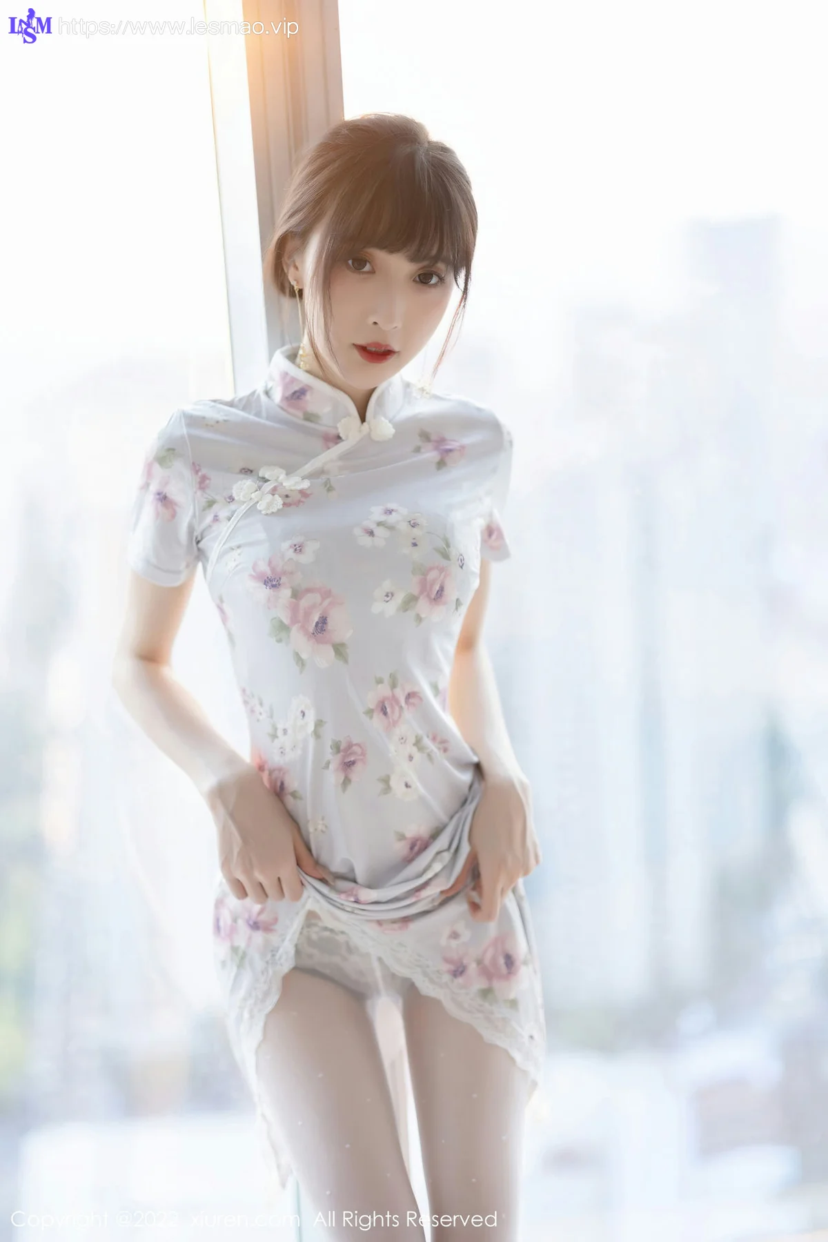 XiuRen 秀人 No.5757 林星阑 花纹图案旗袍性感写真 - 34