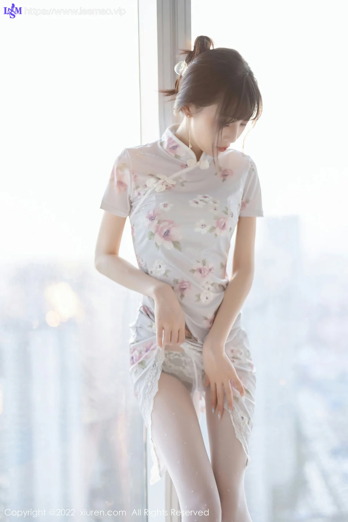 XiuRen 秀人 No.5757 林星阑 花纹图案旗袍性感写真 - 36