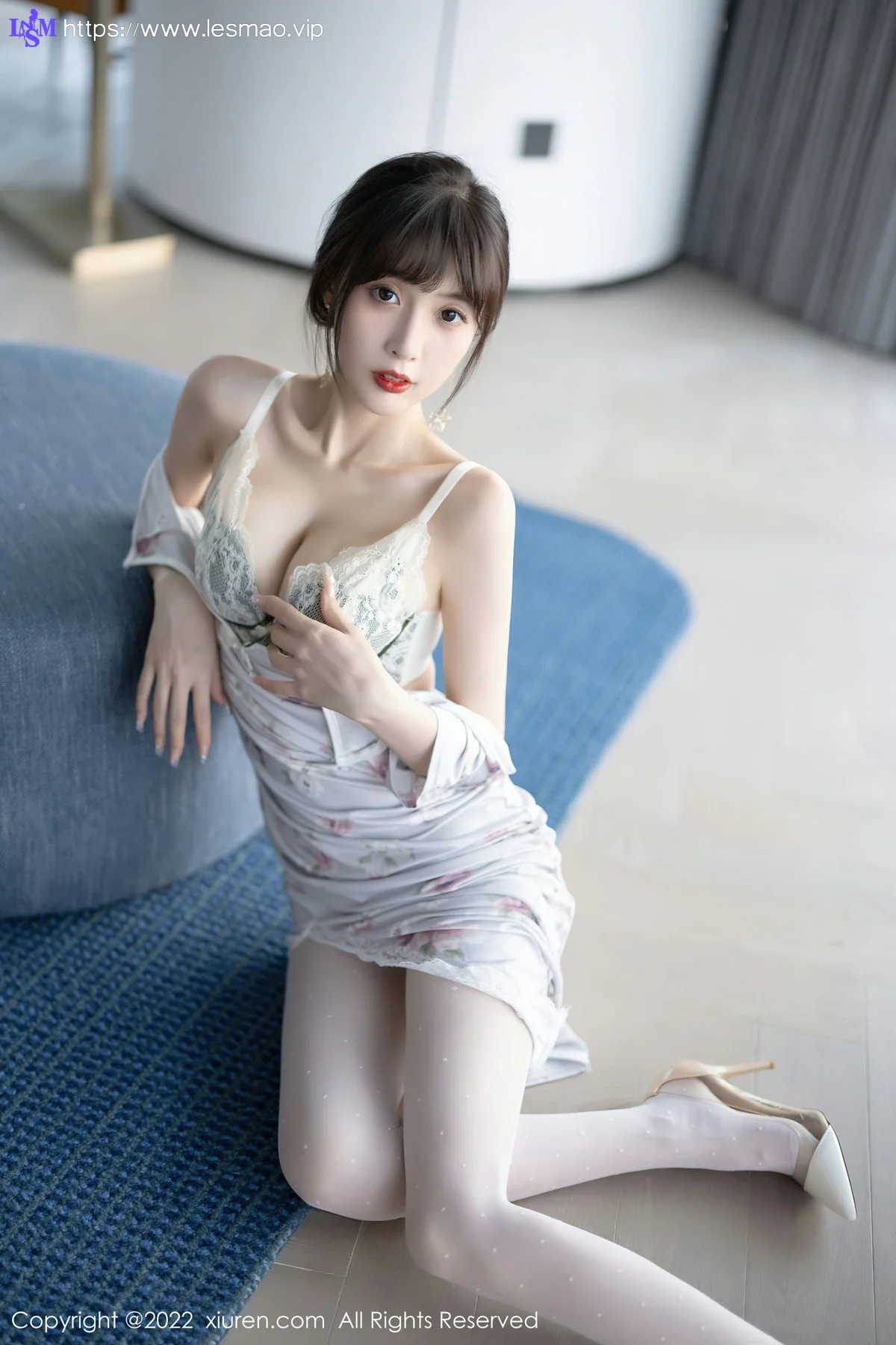 XiuRen 秀人 No.5757 林星阑 花纹图案旗袍性感写真 - 47
