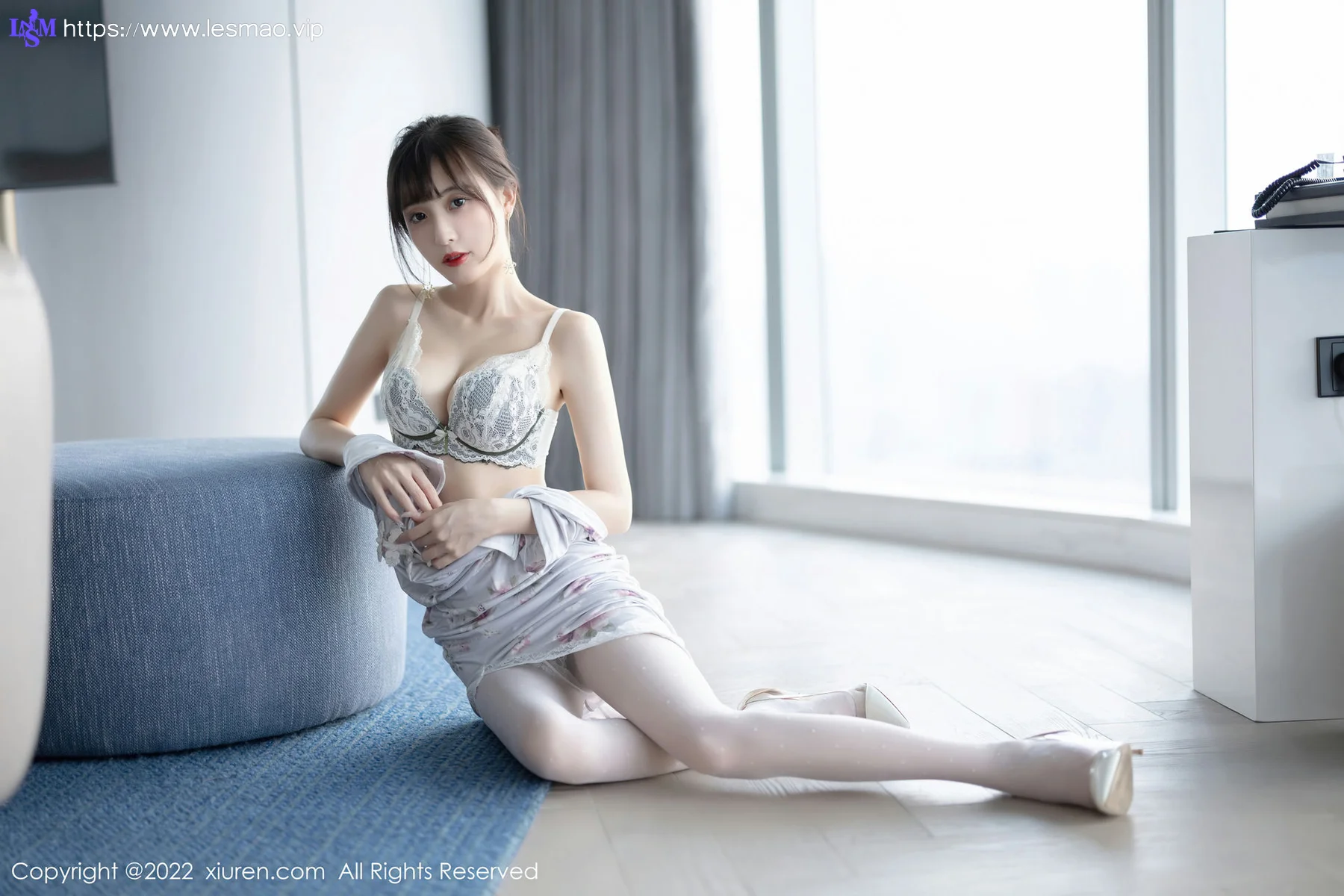 XiuRen 秀人 No.5757 林星阑 花纹图案旗袍性感写真 - 48