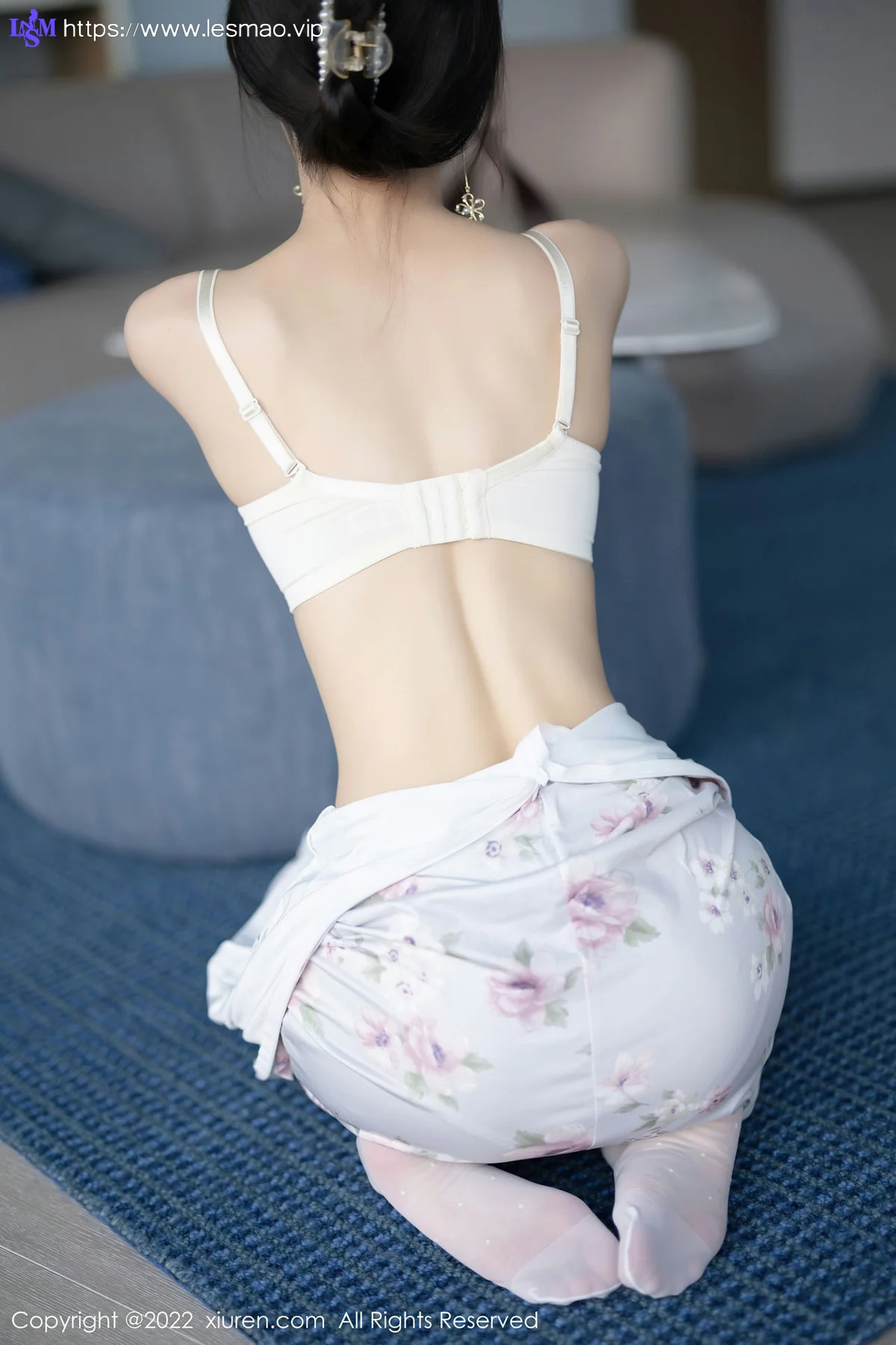 XiuRen 秀人 No.5757 林星阑 花纹图案旗袍性感写真 - 56