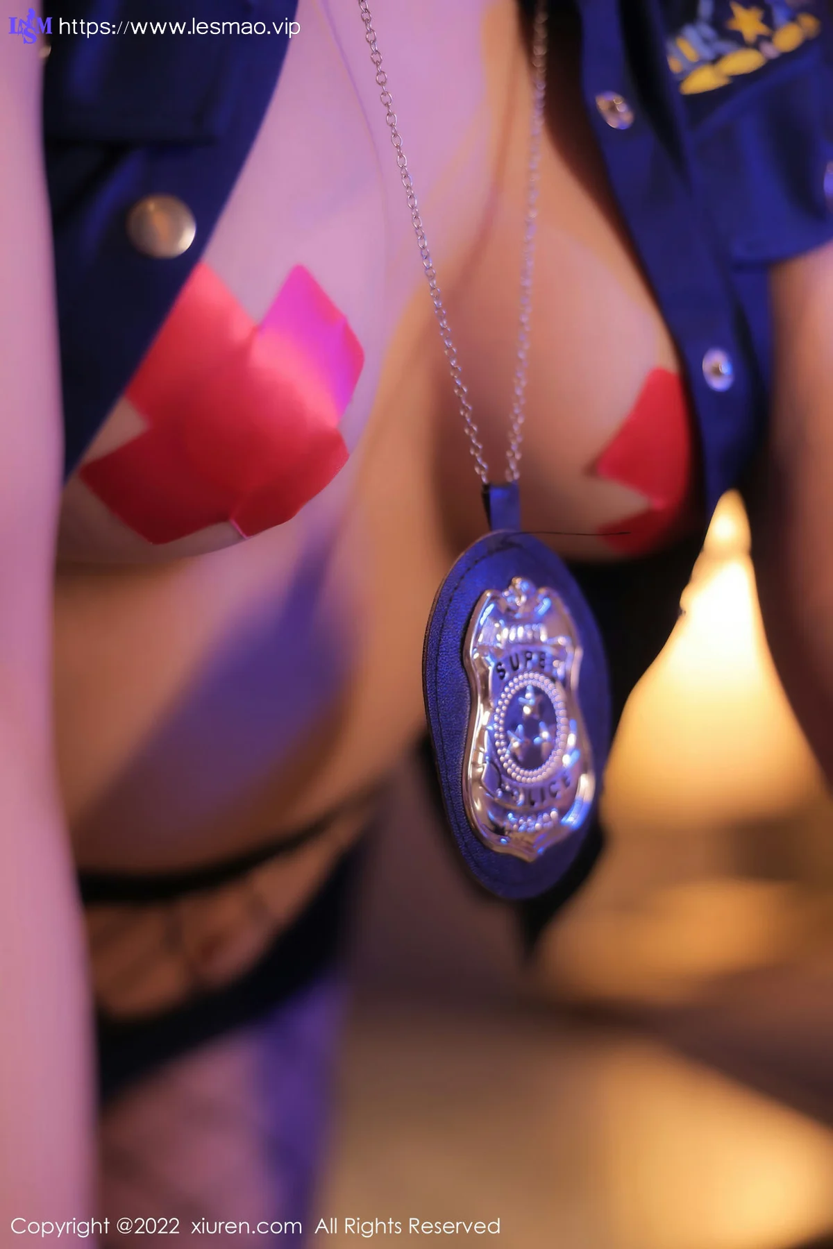 XiuRen 秀人 No.5767 田冰冰 警官制服黑色网格袜写真3 - 32