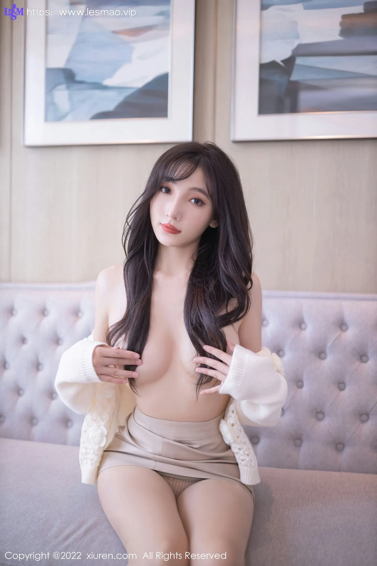 XiuRen 秀人 No.5771 陆萱萱 浅色短裙性感私房111 - 21