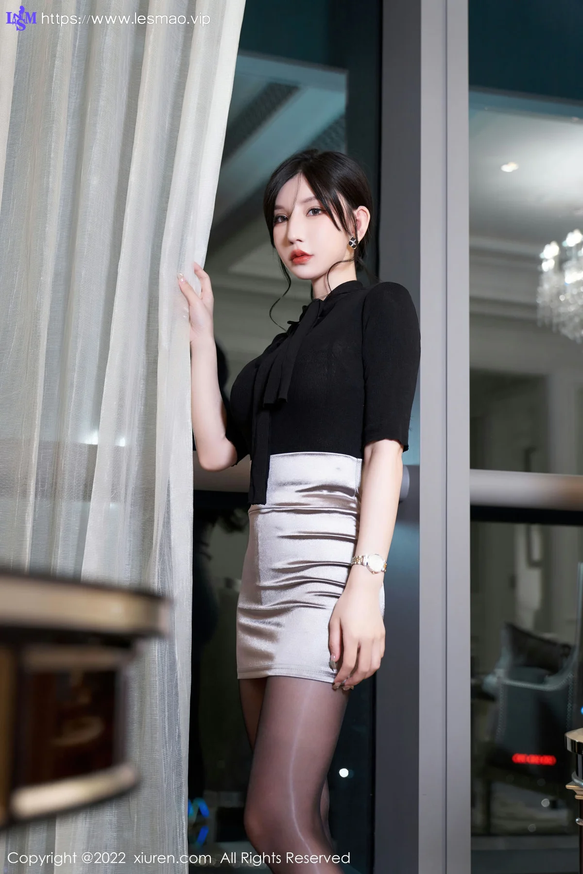 XiuRen 秀人 No.5777 周于希Sally 轻透内衣魅惑黑丝成都-珠海心愿旅拍111 - 12