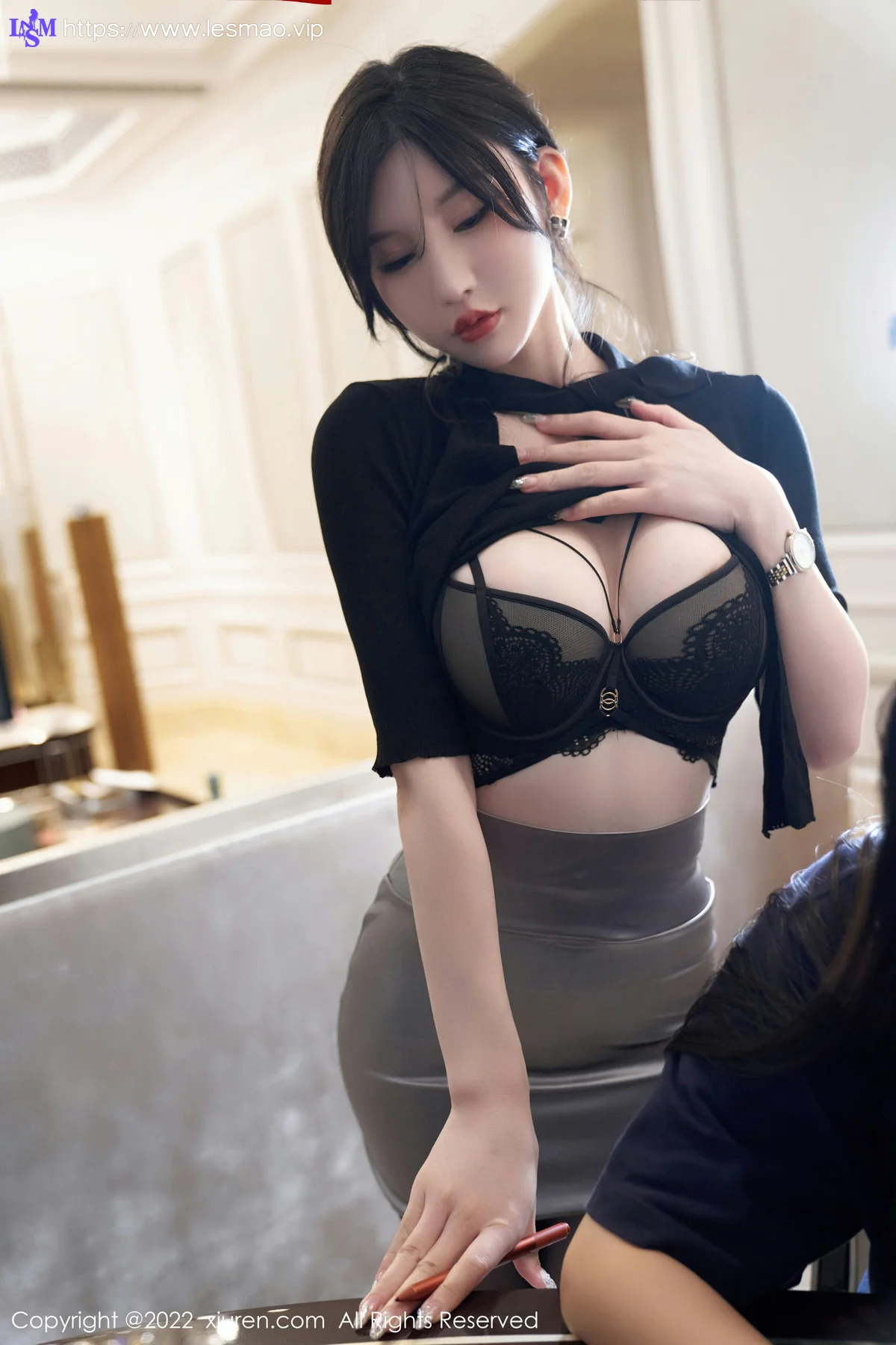 XiuRen 秀人 No.5777 周于希Sally 轻透内衣魅惑黑丝成都-珠海心愿旅拍111 - 59