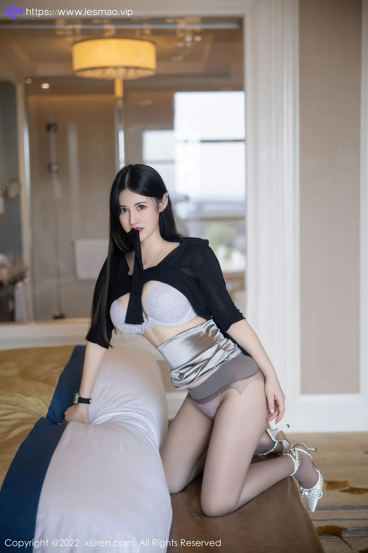 XiuRen 秀人 No.5829 诗诗kiki 浅色蕾丝内衣性感写真2 - 39