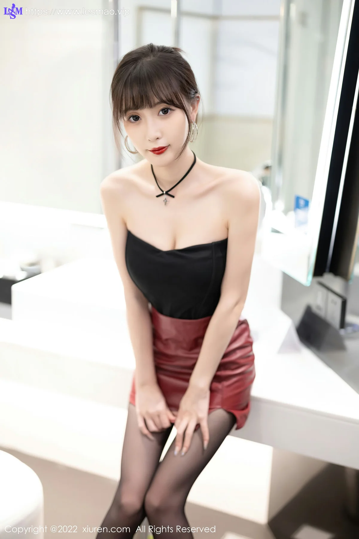 XiuRen 秀人 No.5831 林星阑 皮质短裙魅惑黑丝性感写真11 - 14