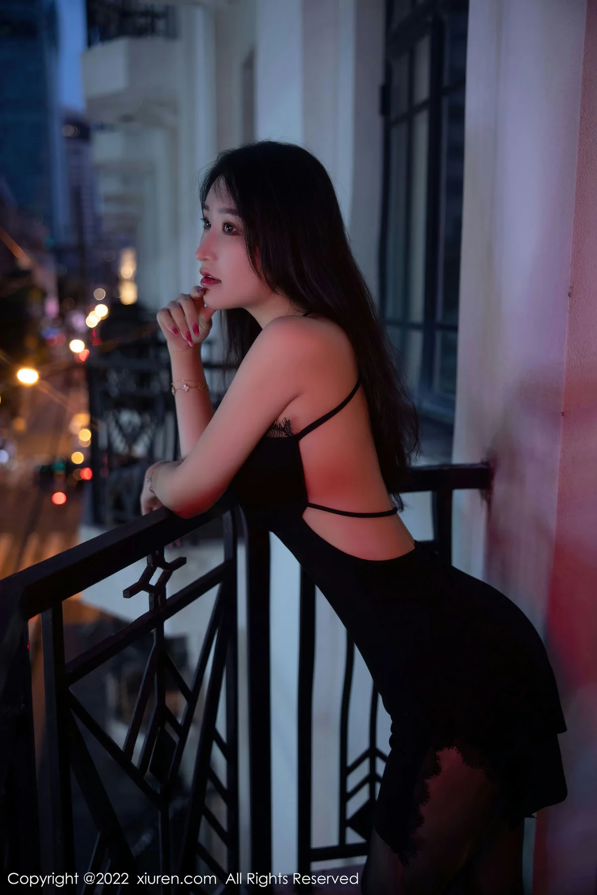 XiuRen 秀人 No.5833 司柠 新人首套写真黑色吊带短裙3 - 37
