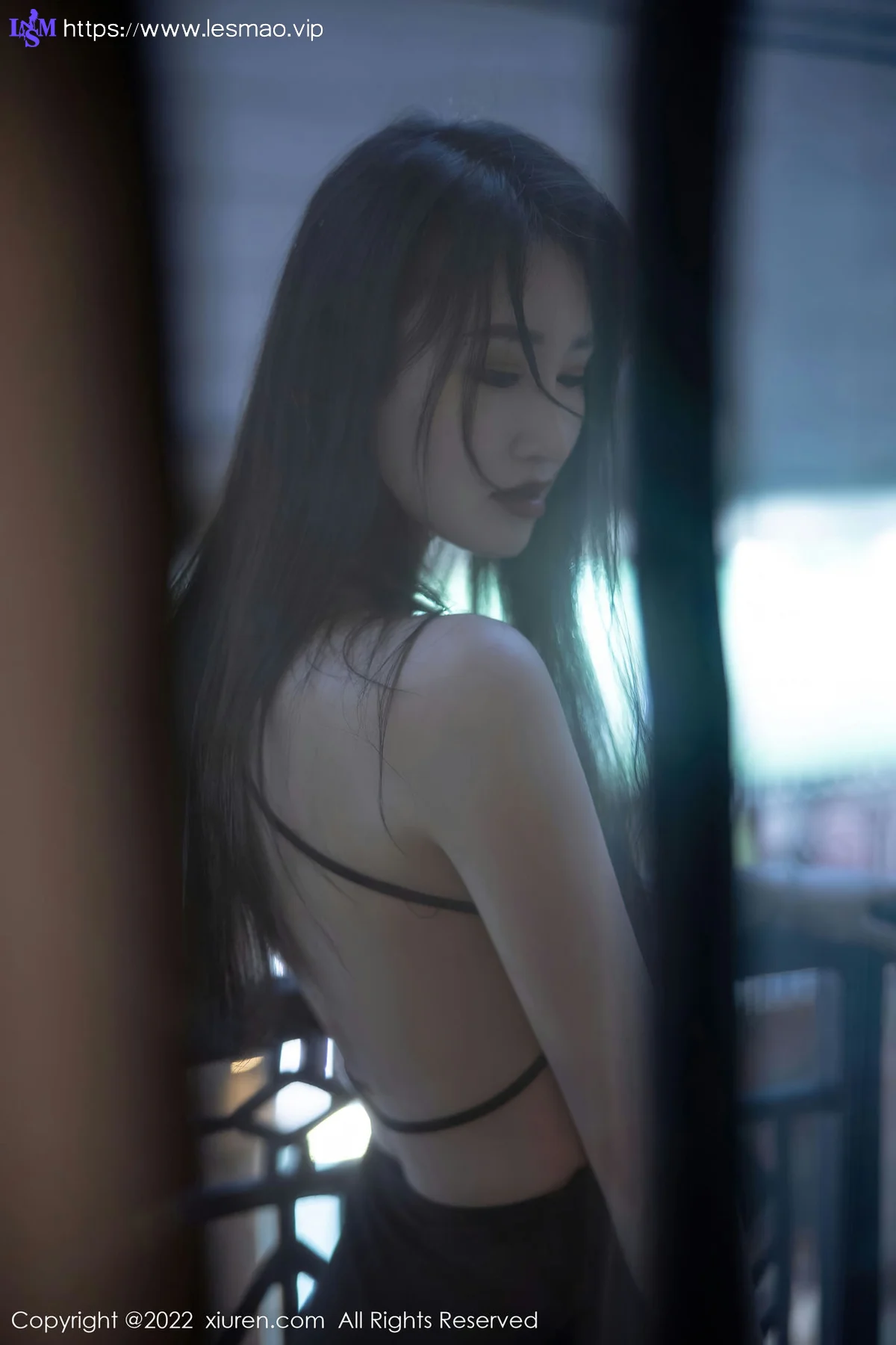 XiuRen 秀人 No.5833 司柠 新人首套写真黑色吊带短裙3 - 39