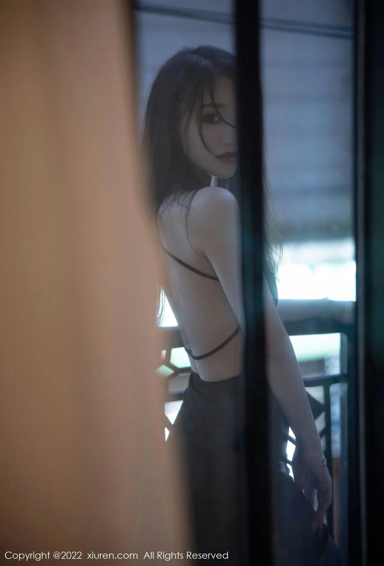 XiuRen 秀人 No.5833 司柠 新人首套写真黑色吊带短裙3 - 44