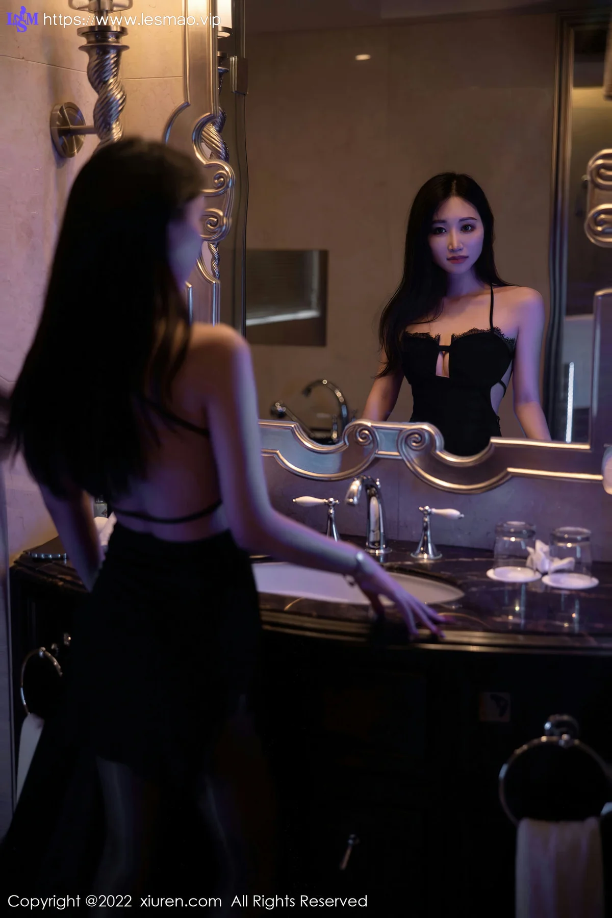 XiuRen 秀人 No.5833 司柠 新人首套写真黑色吊带短裙3 - 58