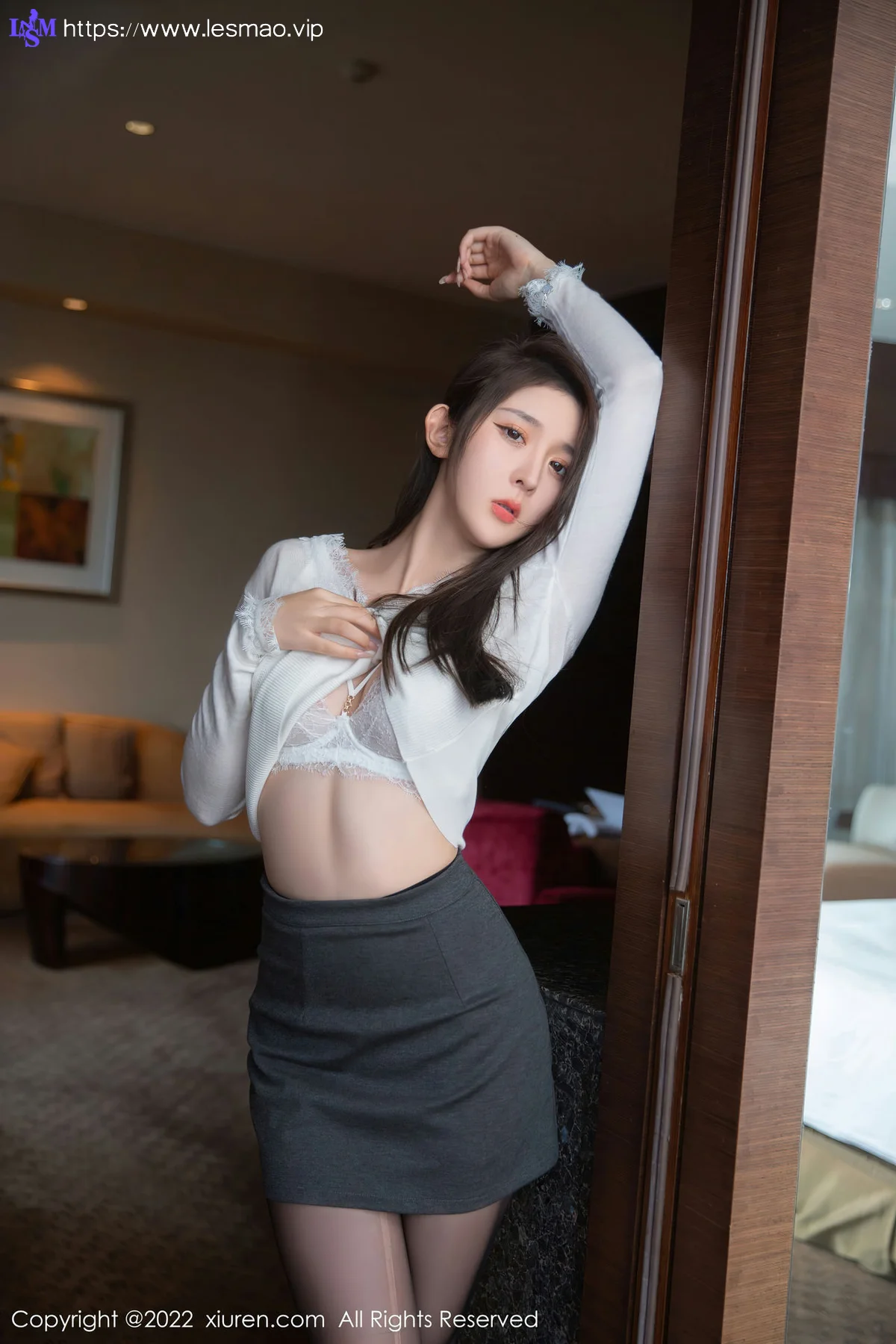 XiuRen 秀人 No.5842 夏甜甜 新人白色蕾丝内衣性感写真 - 24