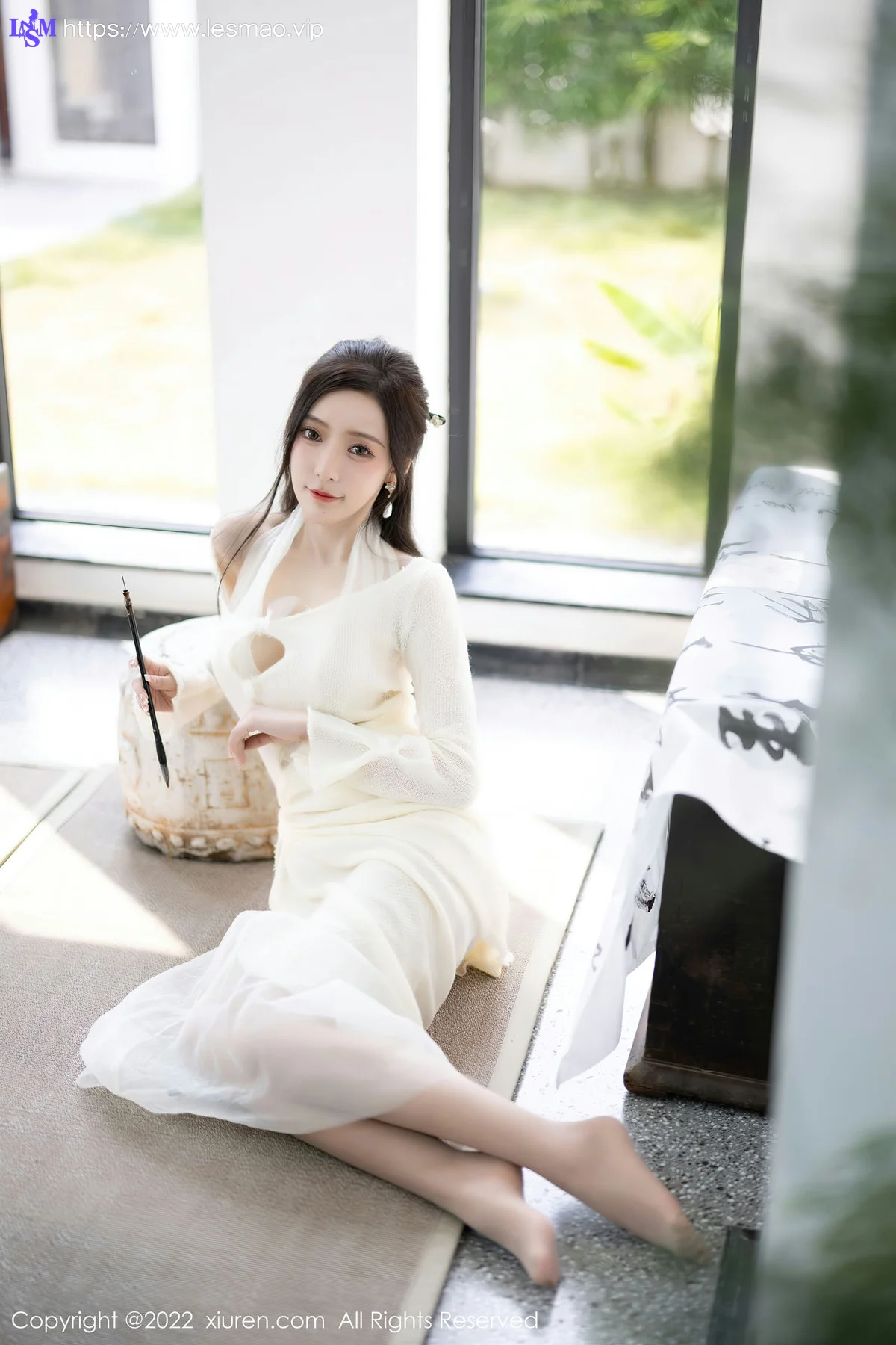 XiuRen 秀人 No.5846 王馨瑶yanni 性感白色连衣长裙性感写真22 - 1