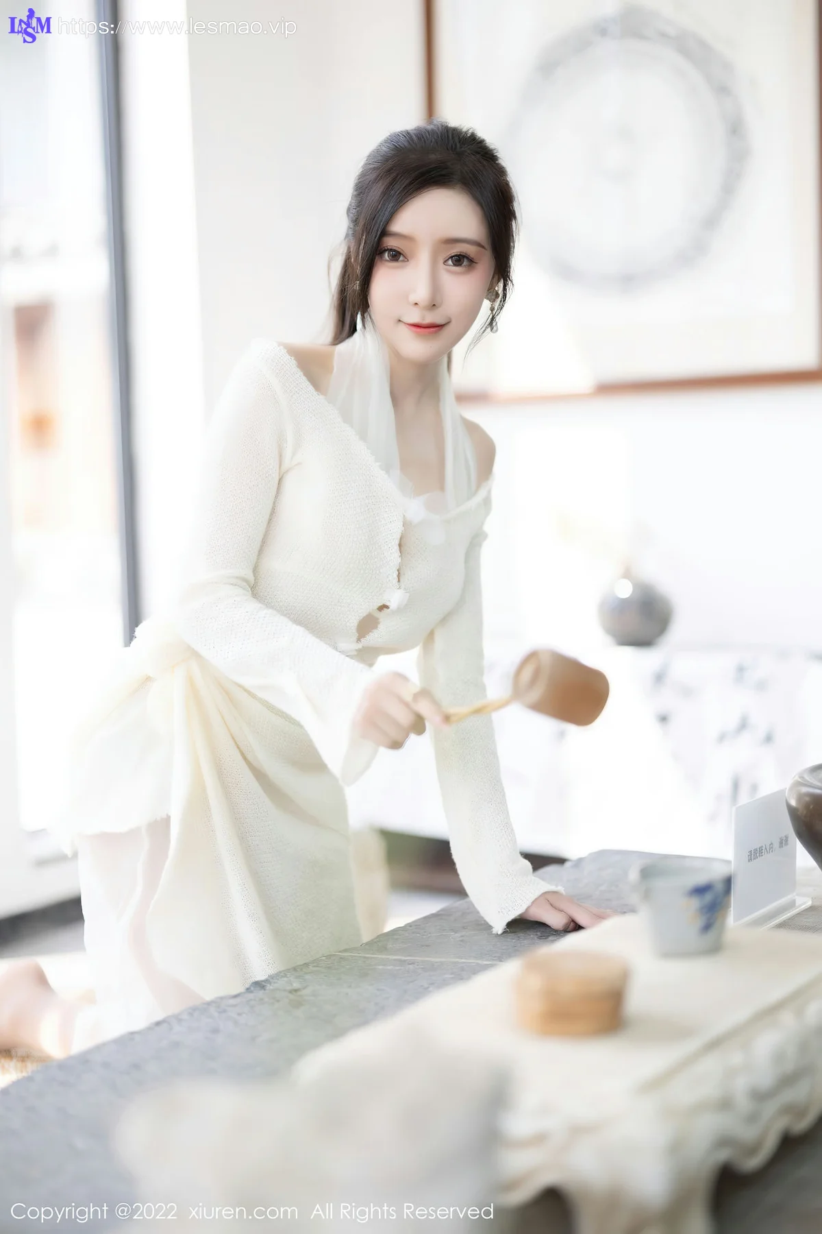 XiuRen 秀人 No.5846 王馨瑶yanni 性感白色连衣长裙性感写真22 - 15
