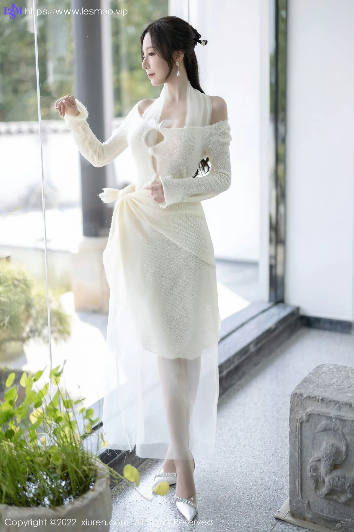 XiuRen 秀人 No.5846 王馨瑶yanni 性感白色连衣长裙性感写真22 - 20