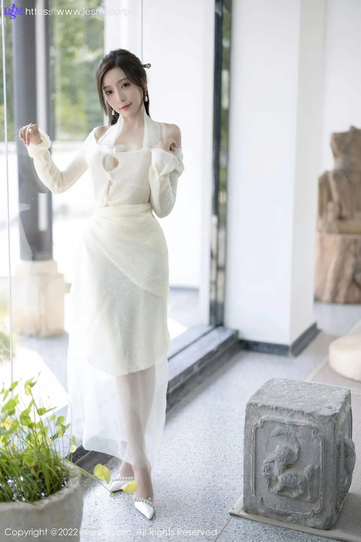 XiuRen 秀人 No.5846 王馨瑶yanni 性感白色连衣长裙性感写真22 - 21