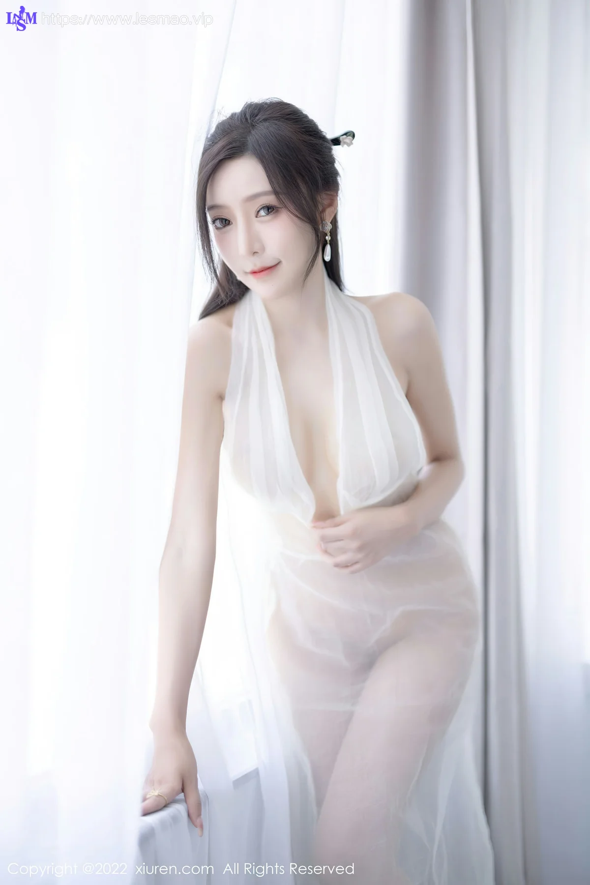 XiuRen 秀人 No.5846 王馨瑶yanni 性感白色连衣长裙性感写真22 - 55