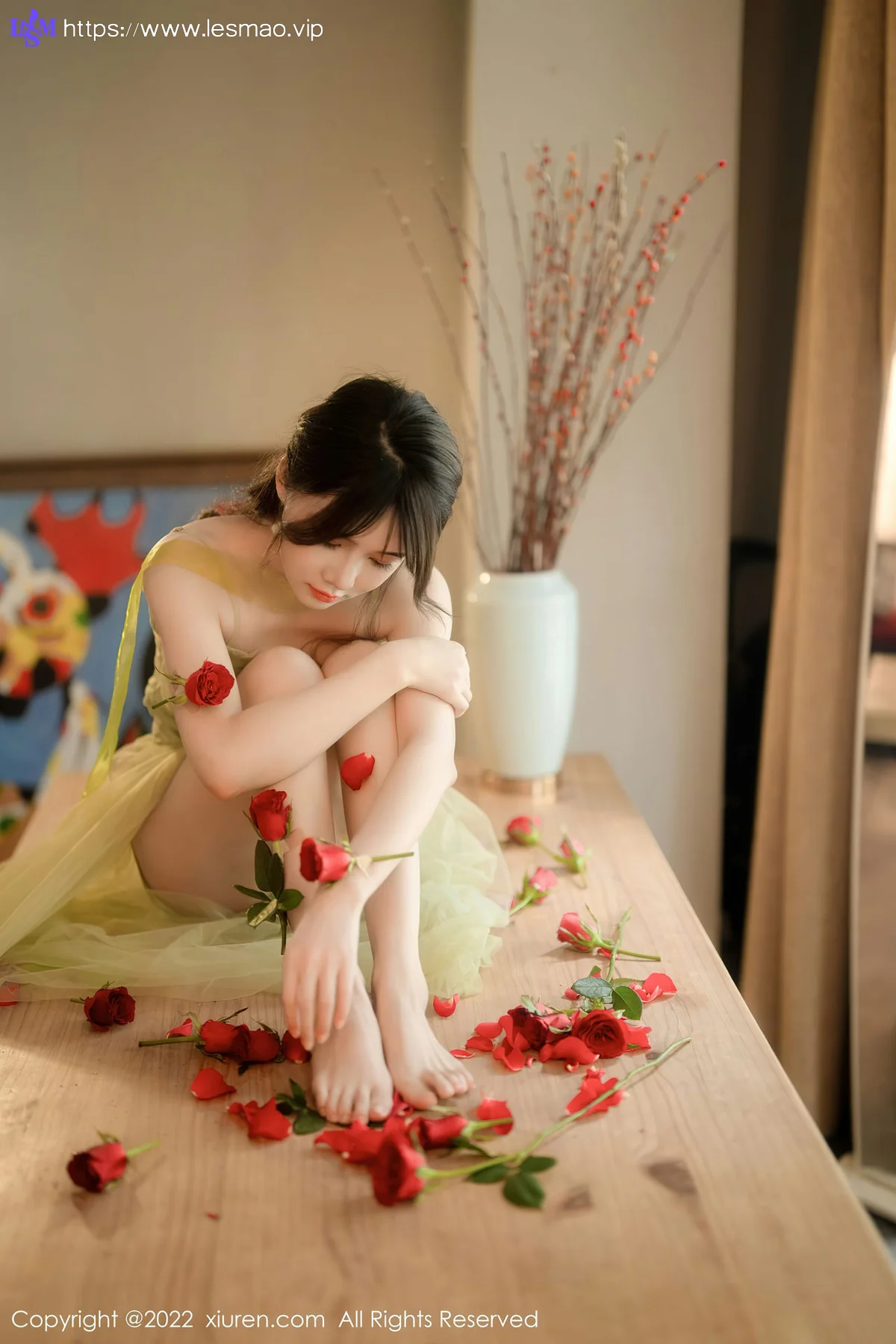 XiuRen 秀人 No.5875 婠婠么 淡绿色连衣长裙性感写真222 - 32