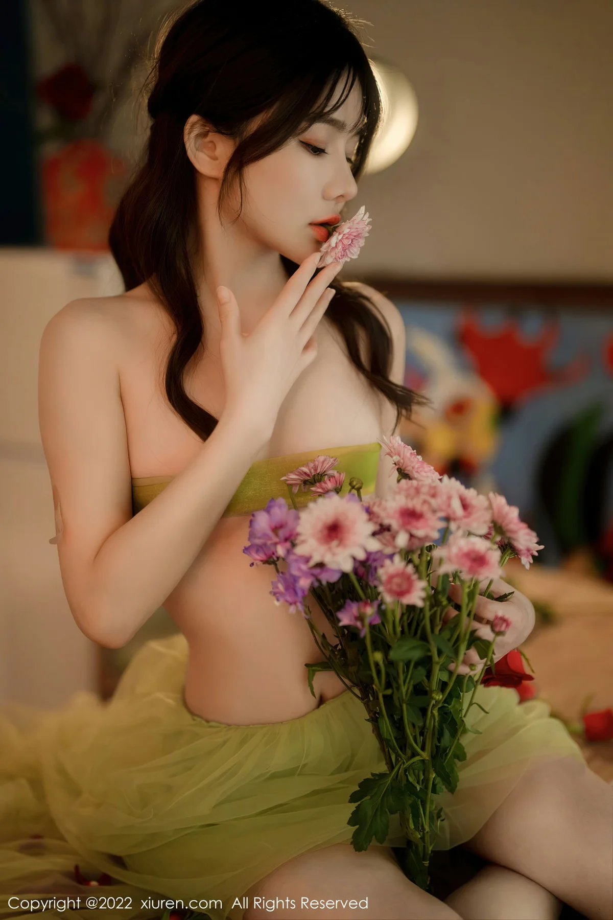 XiuRen 秀人 No.5875 婠婠么 淡绿色连衣长裙性感写真222 - 77