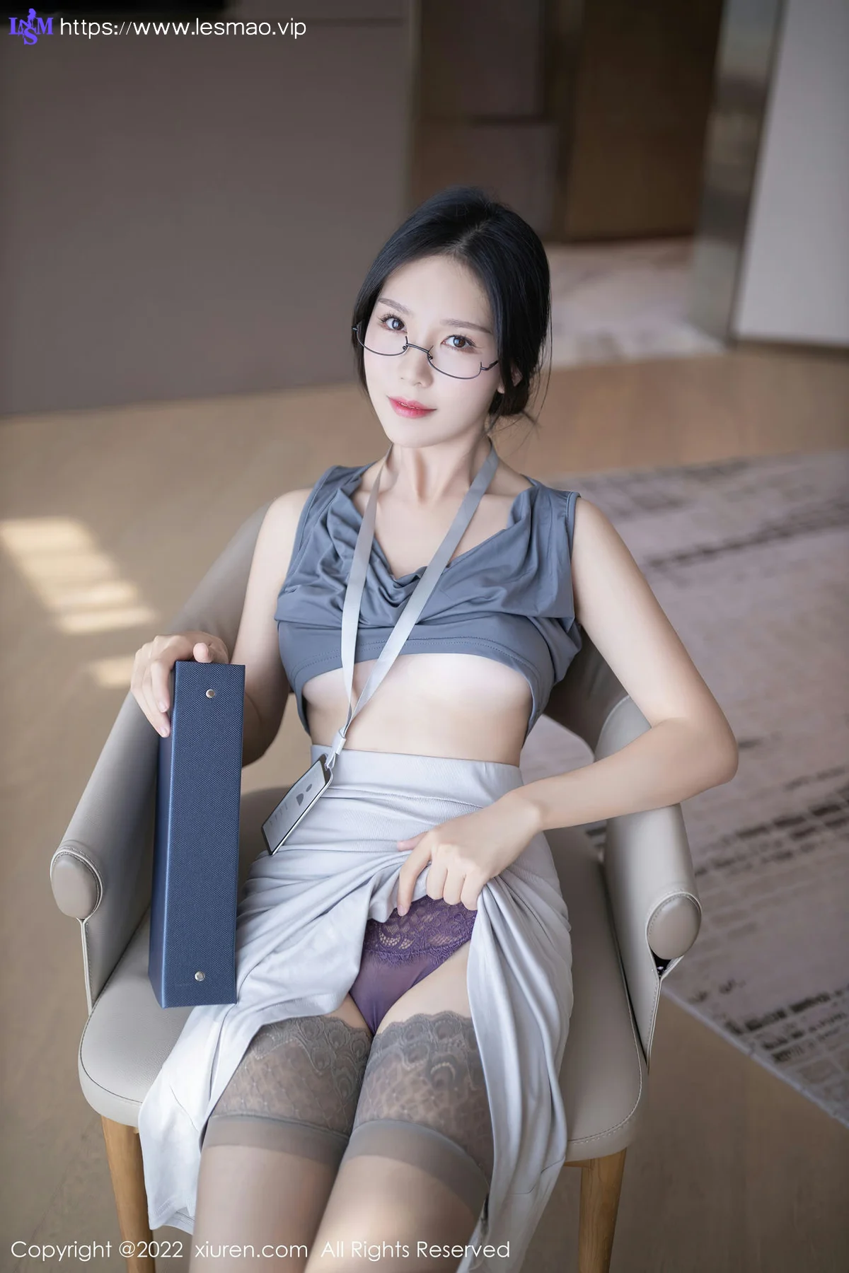 XiuRen 秀人 No.5900 利世 灰丝眼镜妹 - 37