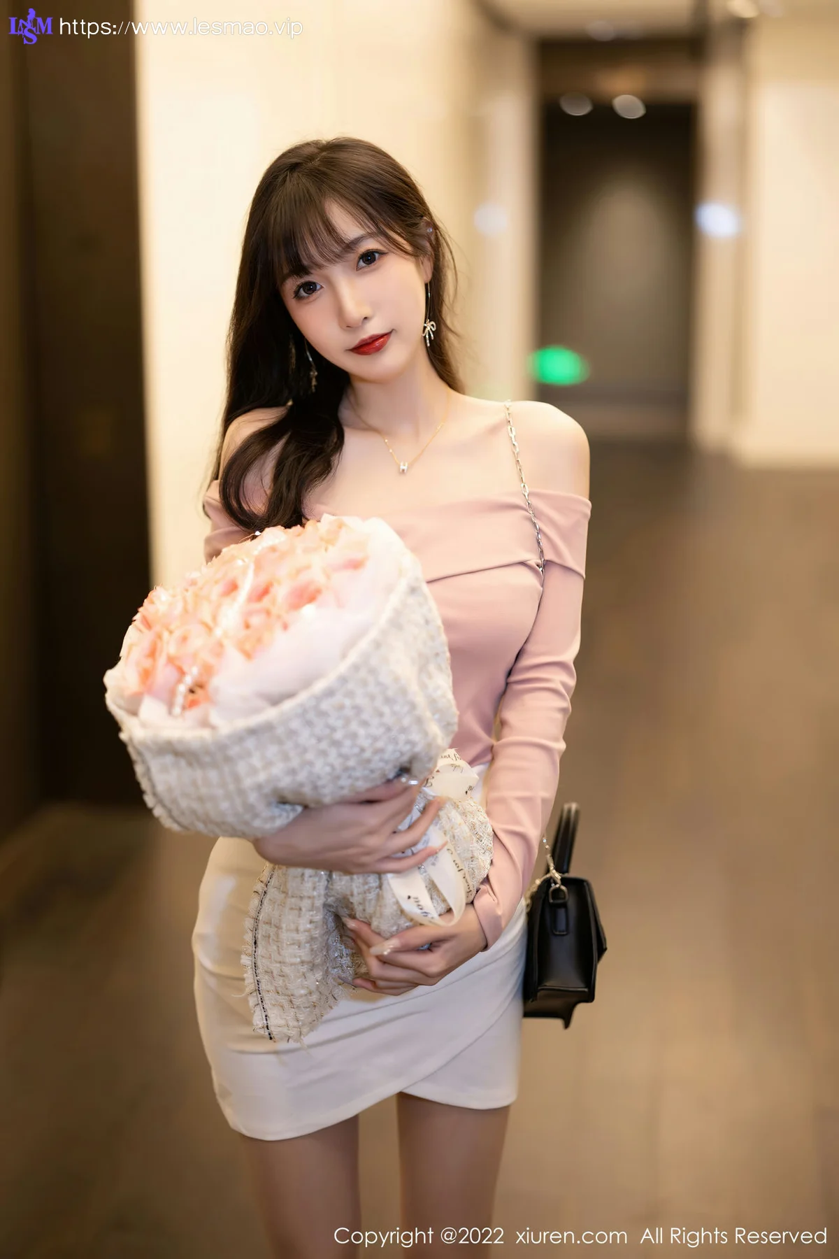 XiuRen 秀人 No.5934 林星阑 粉白色蕾丝内衣性感写真 - 1