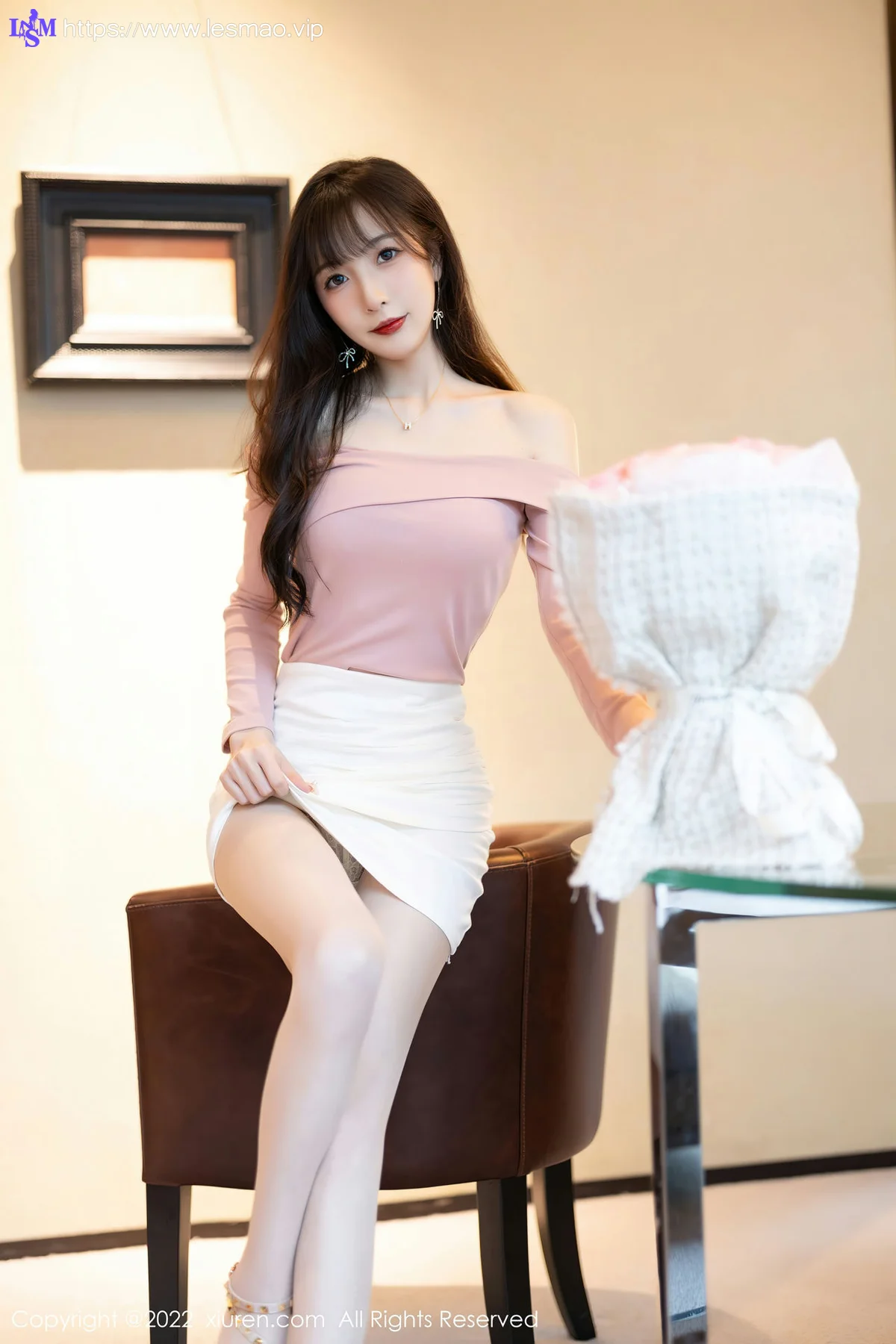 XiuRen 秀人 No.5934 林星阑 粉白色蕾丝内衣性感写真 - 7