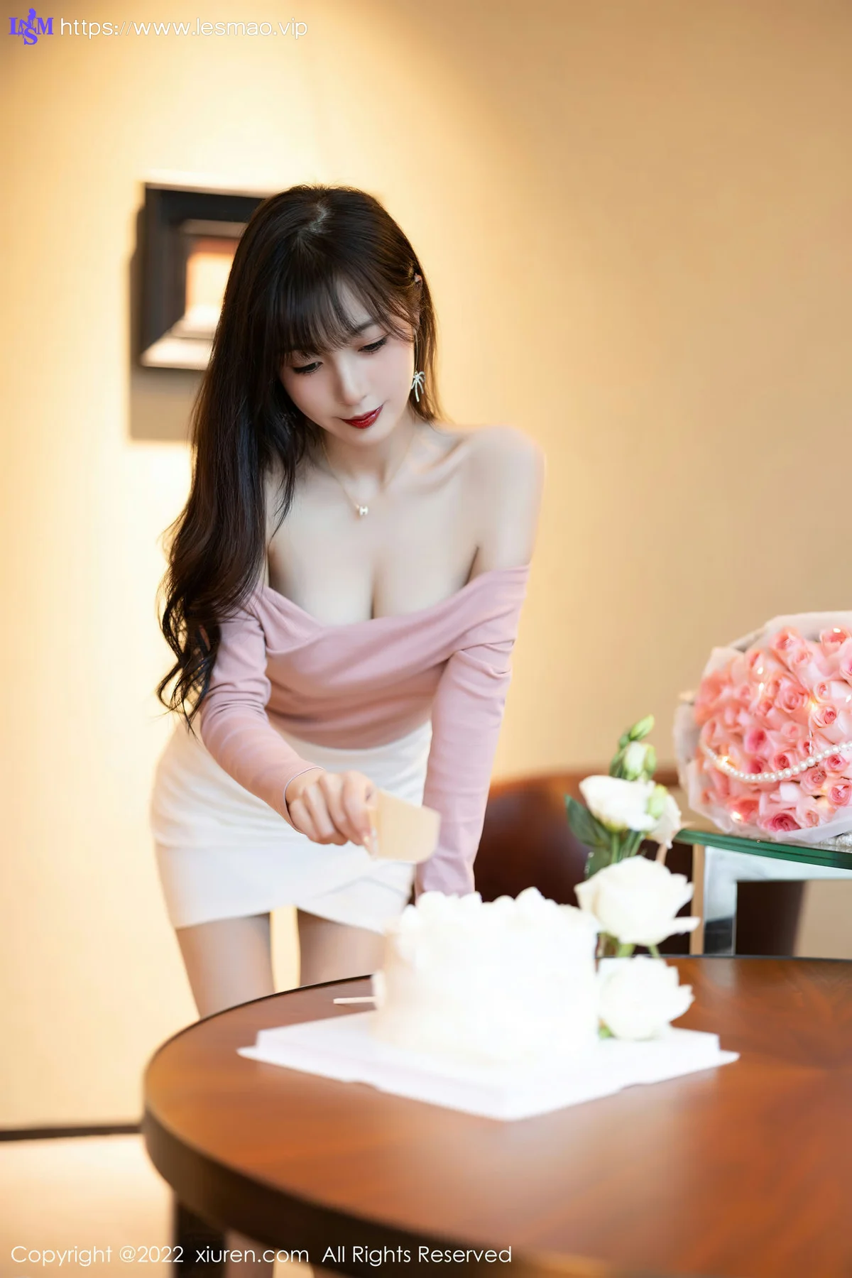 XiuRen 秀人 No.5934 林星阑 粉白色蕾丝内衣性感写真 - 30